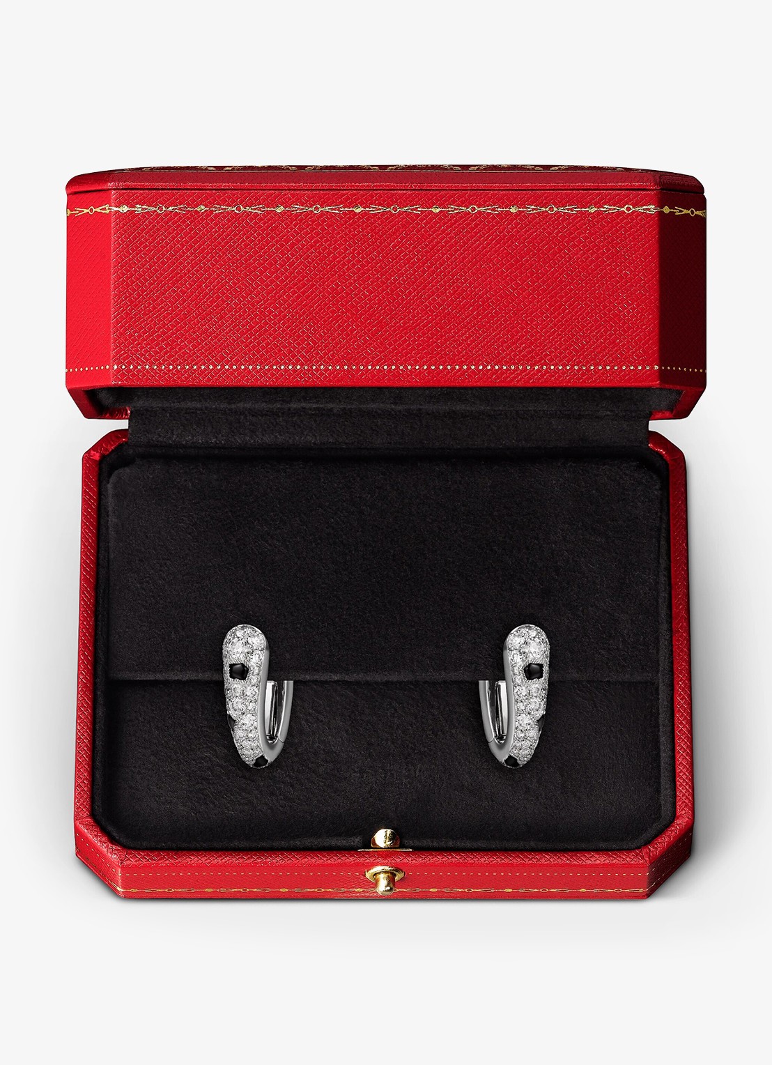 Cartier Panthère de Cartier oorringen van 18 karaat witgoud met onyx en 1.36 ct diamant CRN8515155 - detail 4 witgoud