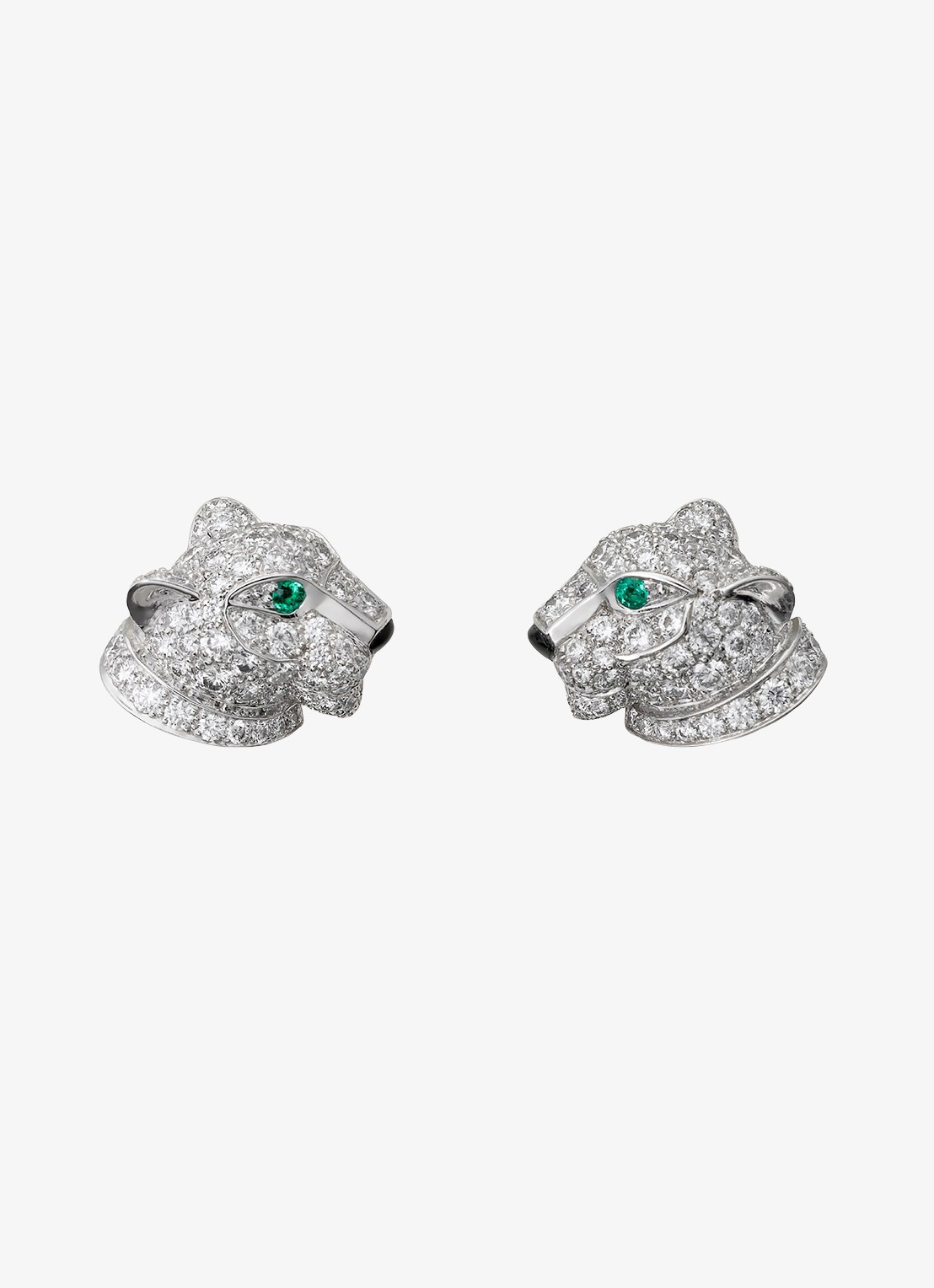 Cartier Panthère de Cartier oorstekers van 18 karaat witgoud met 1.54 ct diamant CRN8050700 - voorkant witgoud