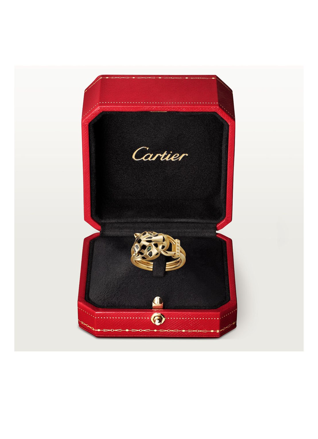 Cartier Panthère de Cartier ring van 18 karaat geelgoud met lak, tsavoriet en diamanten CRB4096700 - detail 3 geelgoud