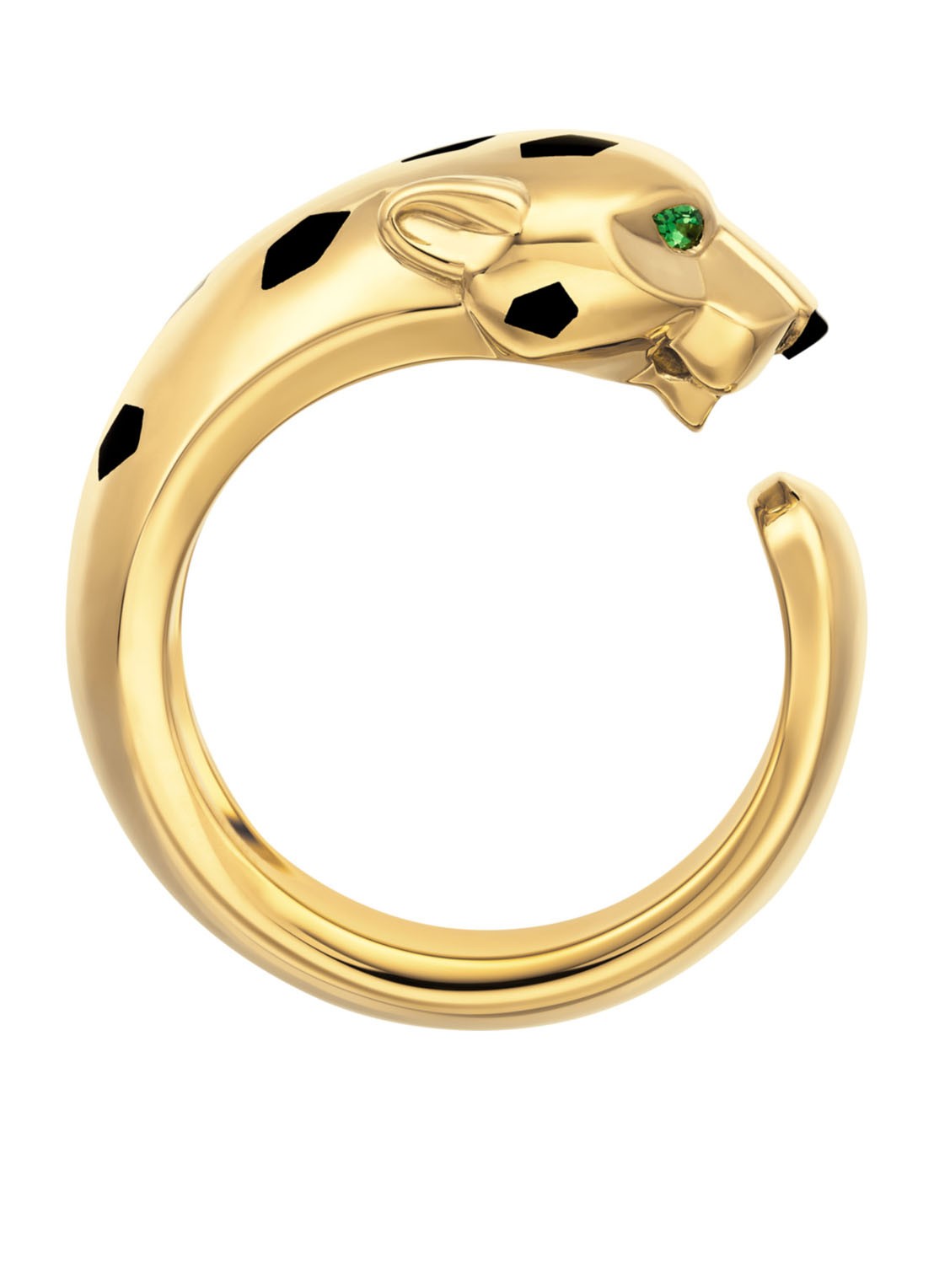 Cartier Panthère de Cartier ring van 18 karaat geelgoud met onyx en tsavoriet CRB4230800  - detail 3 geelgoud