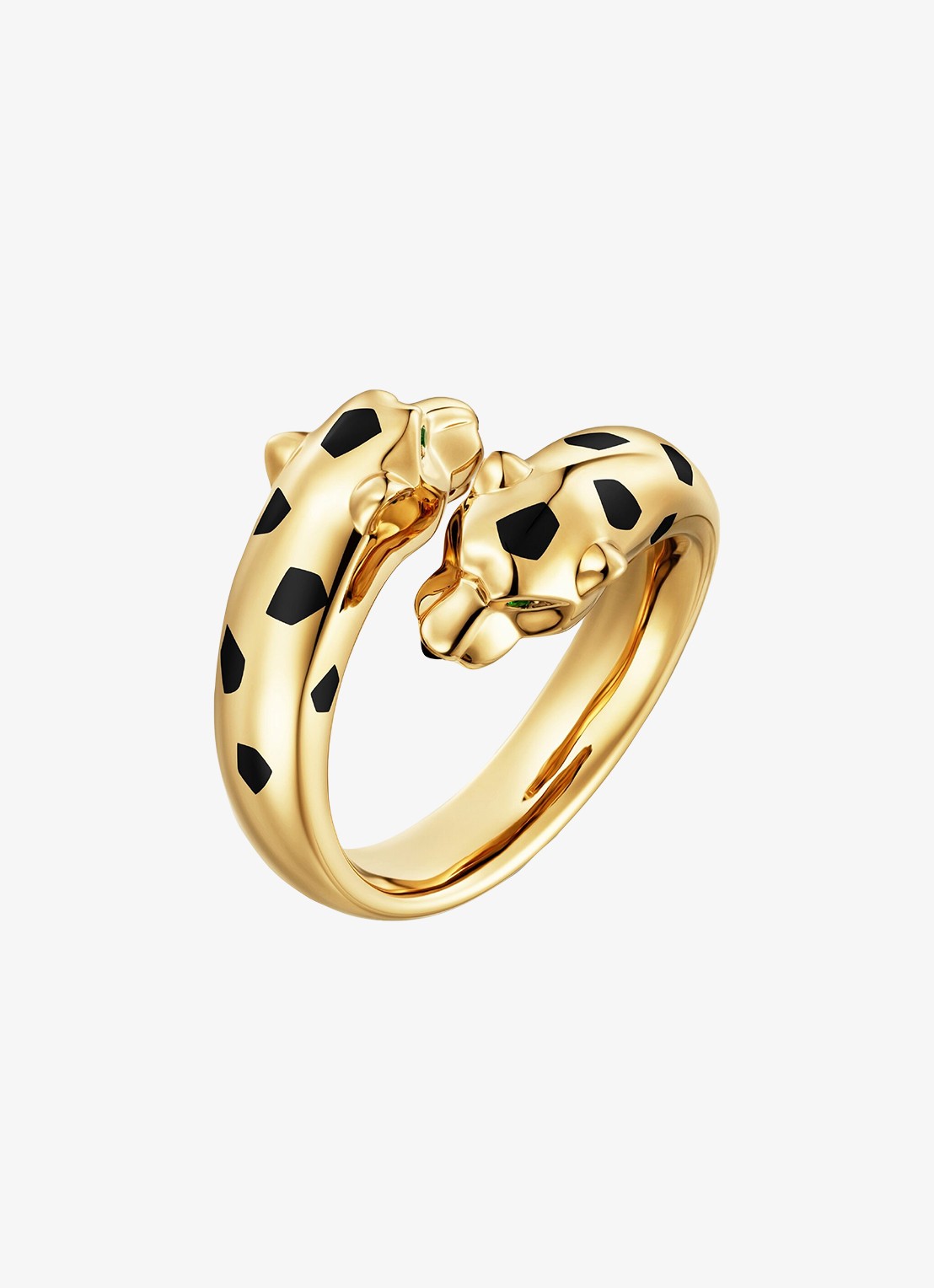 Cartier Panthère de Cartier ring van 18 karaat geelgoud met onyx en tsavoriet granaat CRB42401 - voorkant 2 geelgoud