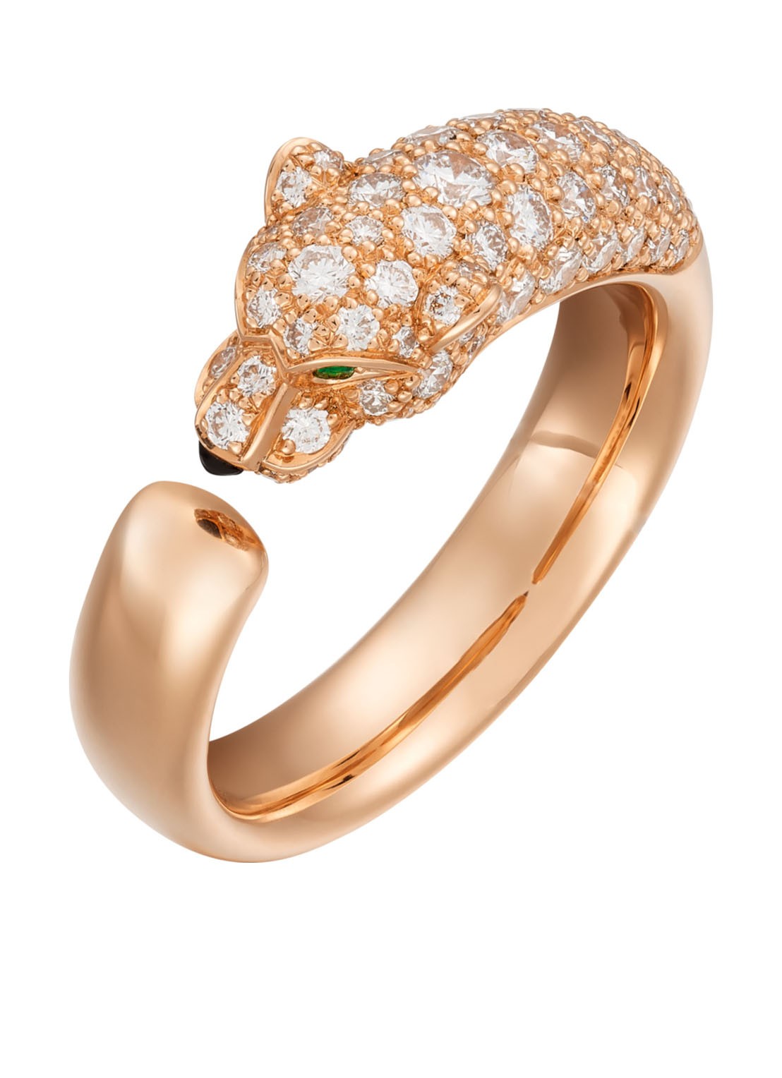 Cartier Panthère de Cartier ring van 18 karaat roségoud met diamanten CRN4765700 - voorkant roségoud