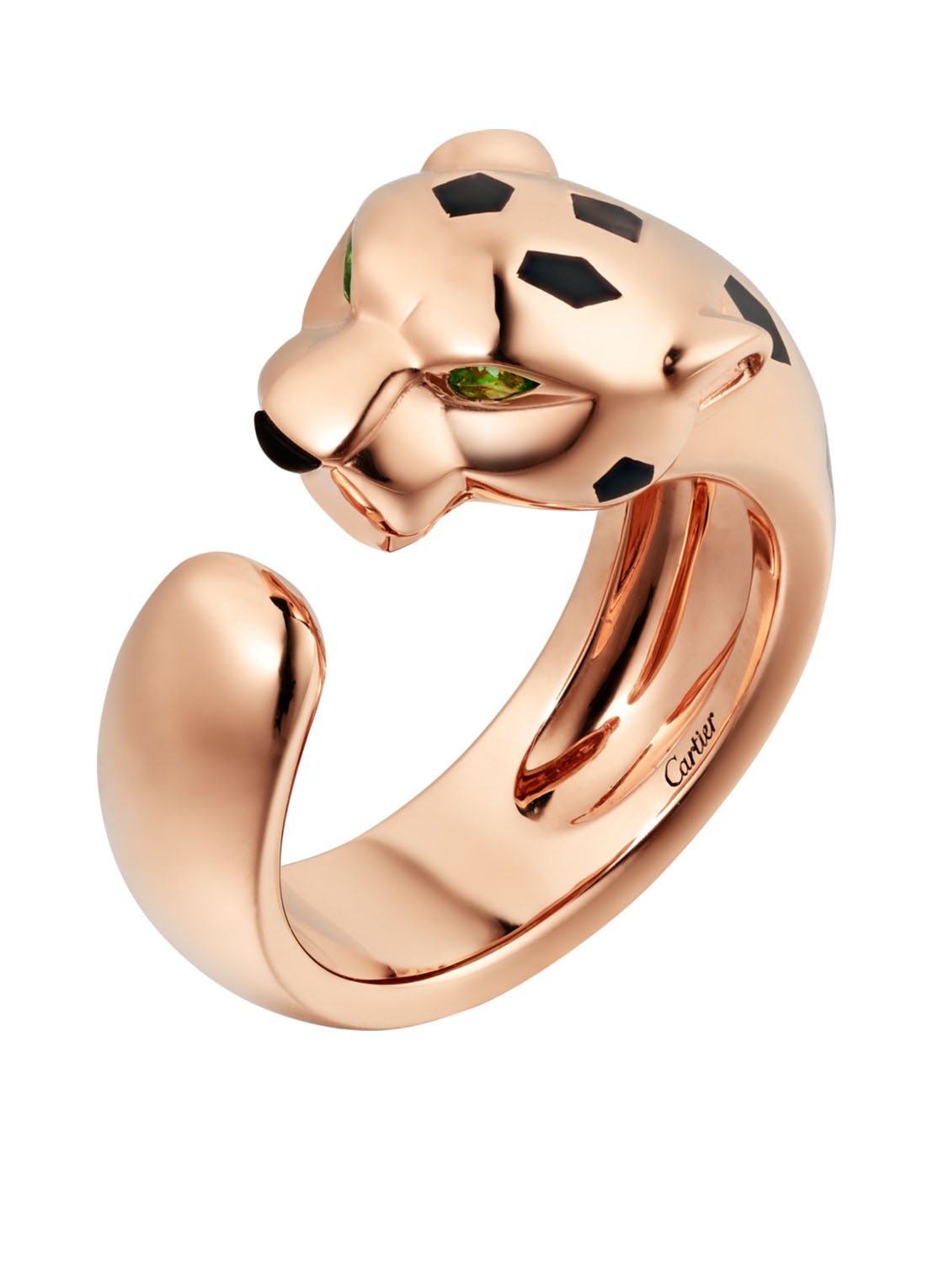 Cartier Panthère de Cartier ring van 18 karaat roségoud met onyx en tsavoriet CRB4230900 - voorkant roségoud
