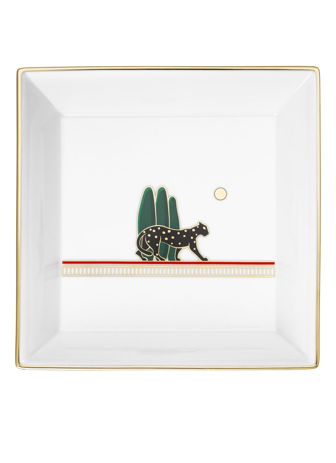 Cartier Panthère de Panthère de Cartier trinket tray, medium model in Limoges porselein - voorkant wit
