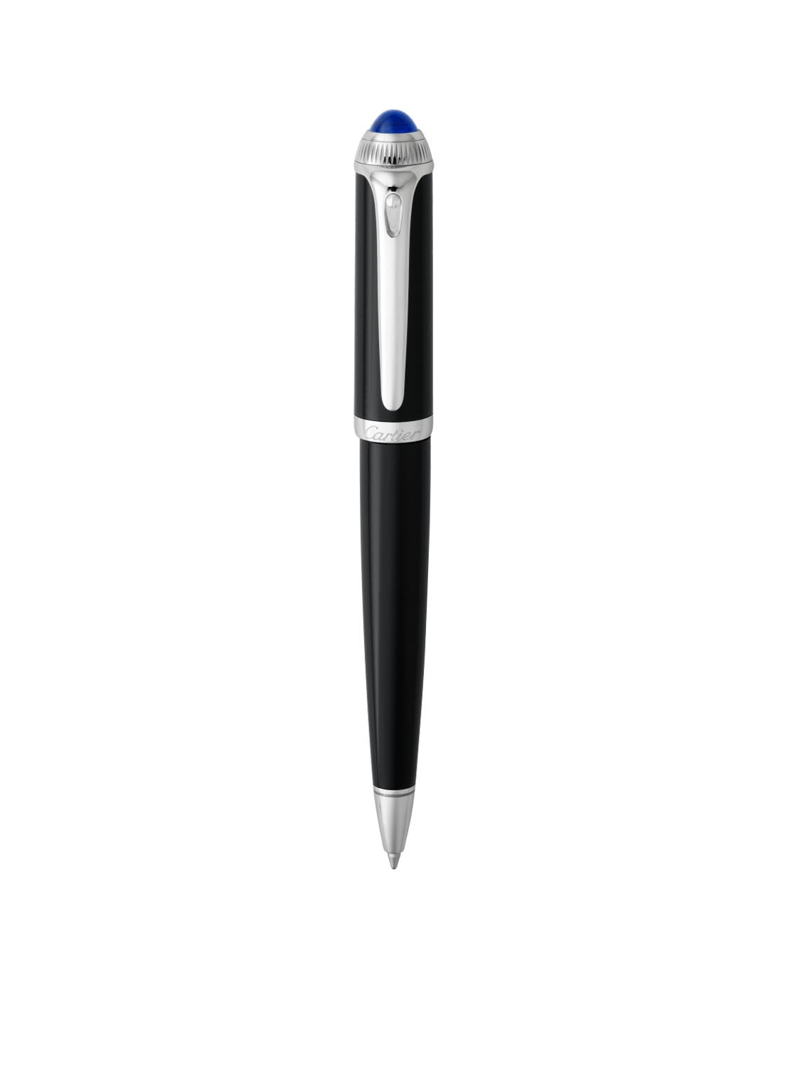 Cartier Roadster de Cartier balpen van composiet met palladium finish CRST240000 - voorkant zwart