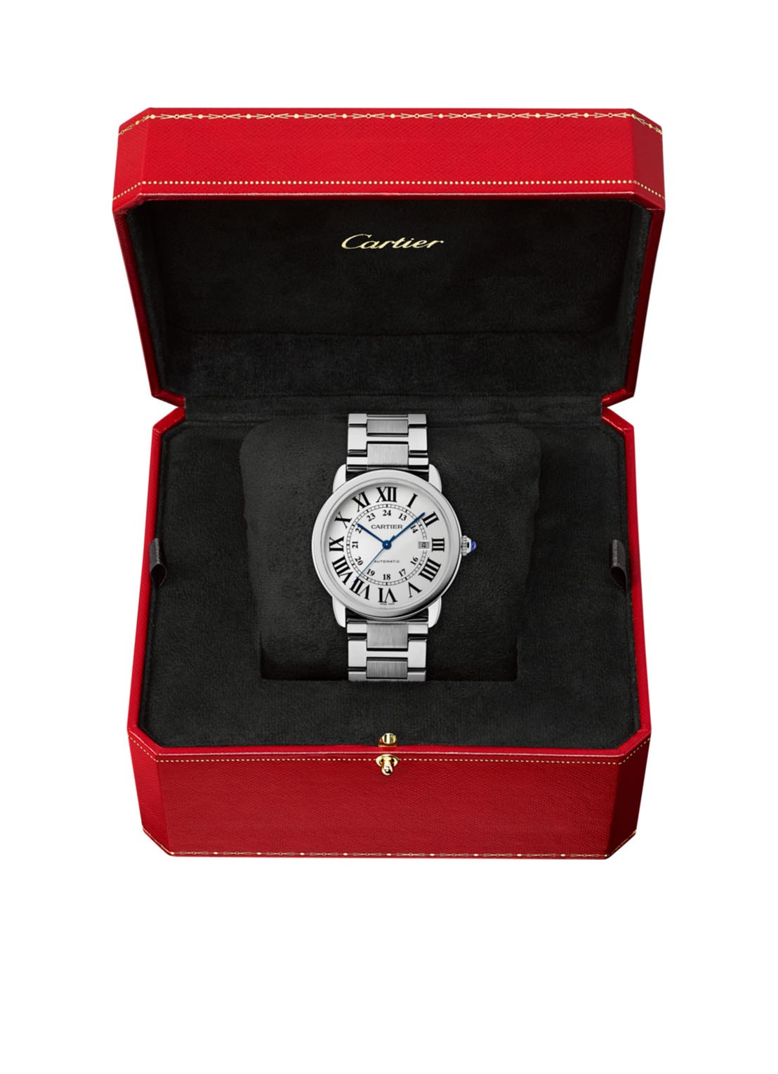 Cartier Ronde Solo de Cartier 42 mm horloge van staal W6701011 - voorkant 2 zilver