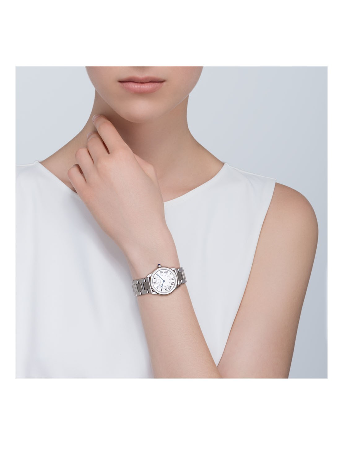 Cartier Ronde Solo de Cartier small horloge van staal W6701004 - detail 3 zilver