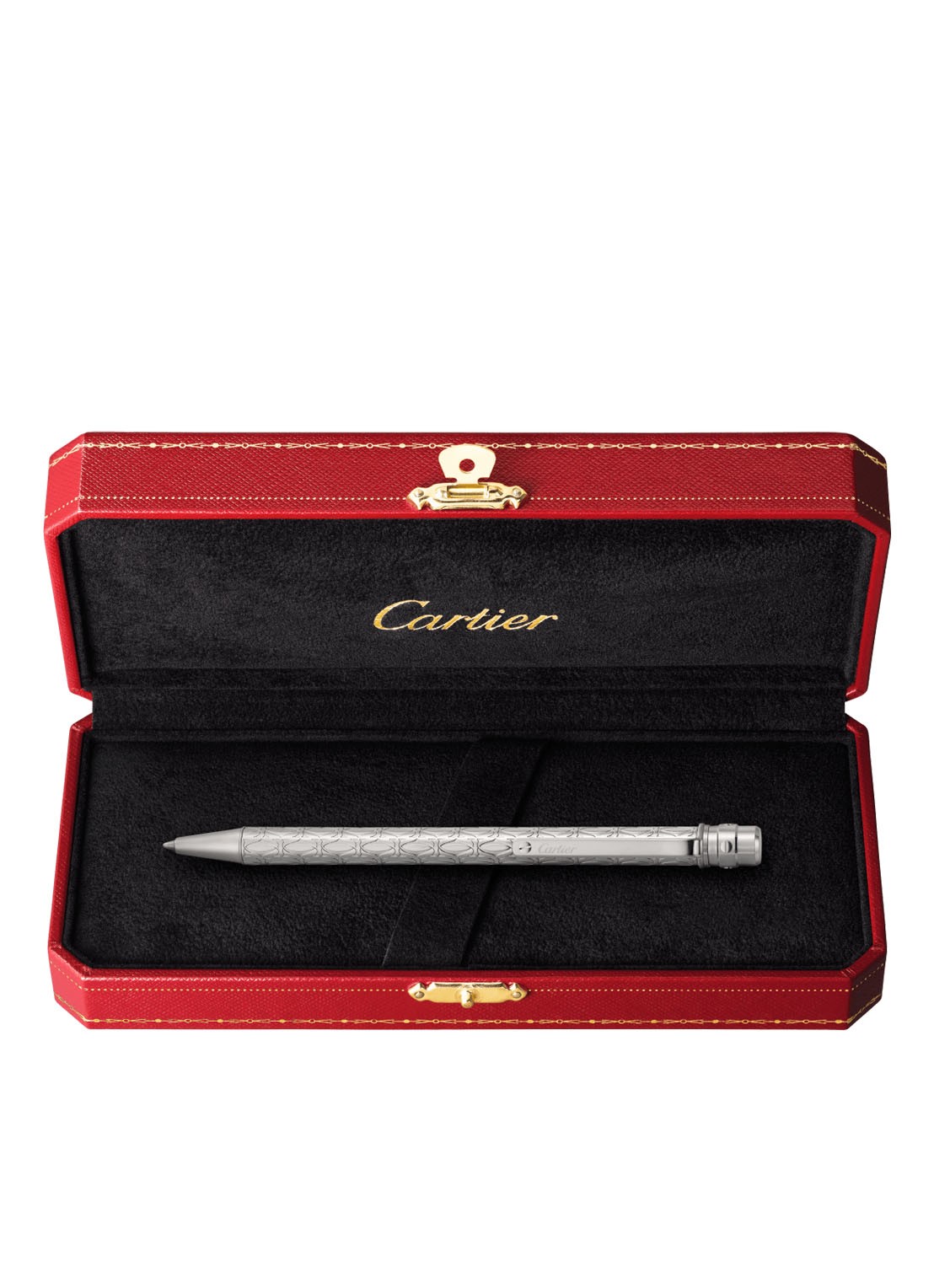 Cartier Santos de Cartier balpen met palladium finish CROP000059 - detail 3 zilver
