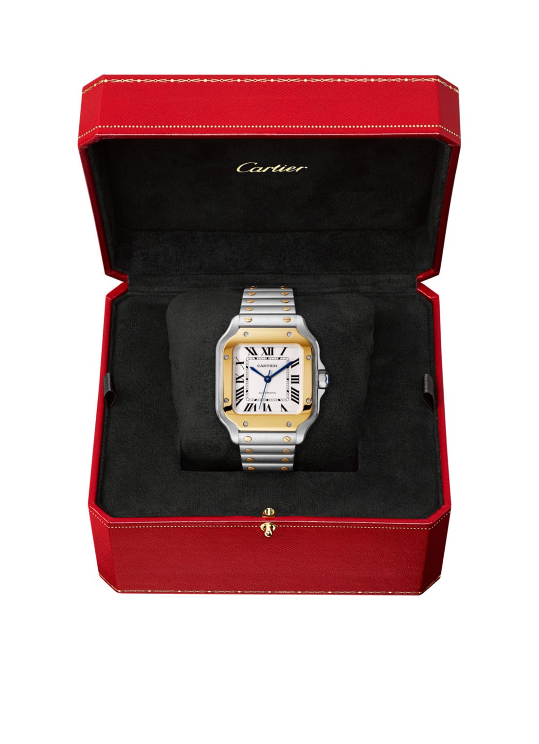 Cartier Santos de Cartier horloge CRW2SA0016 - detail 4 zilver