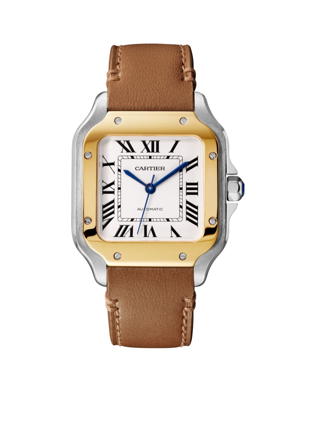 Cartier Santos de Cartier horloge CRW2SA0016 - voorkant 2 zilver