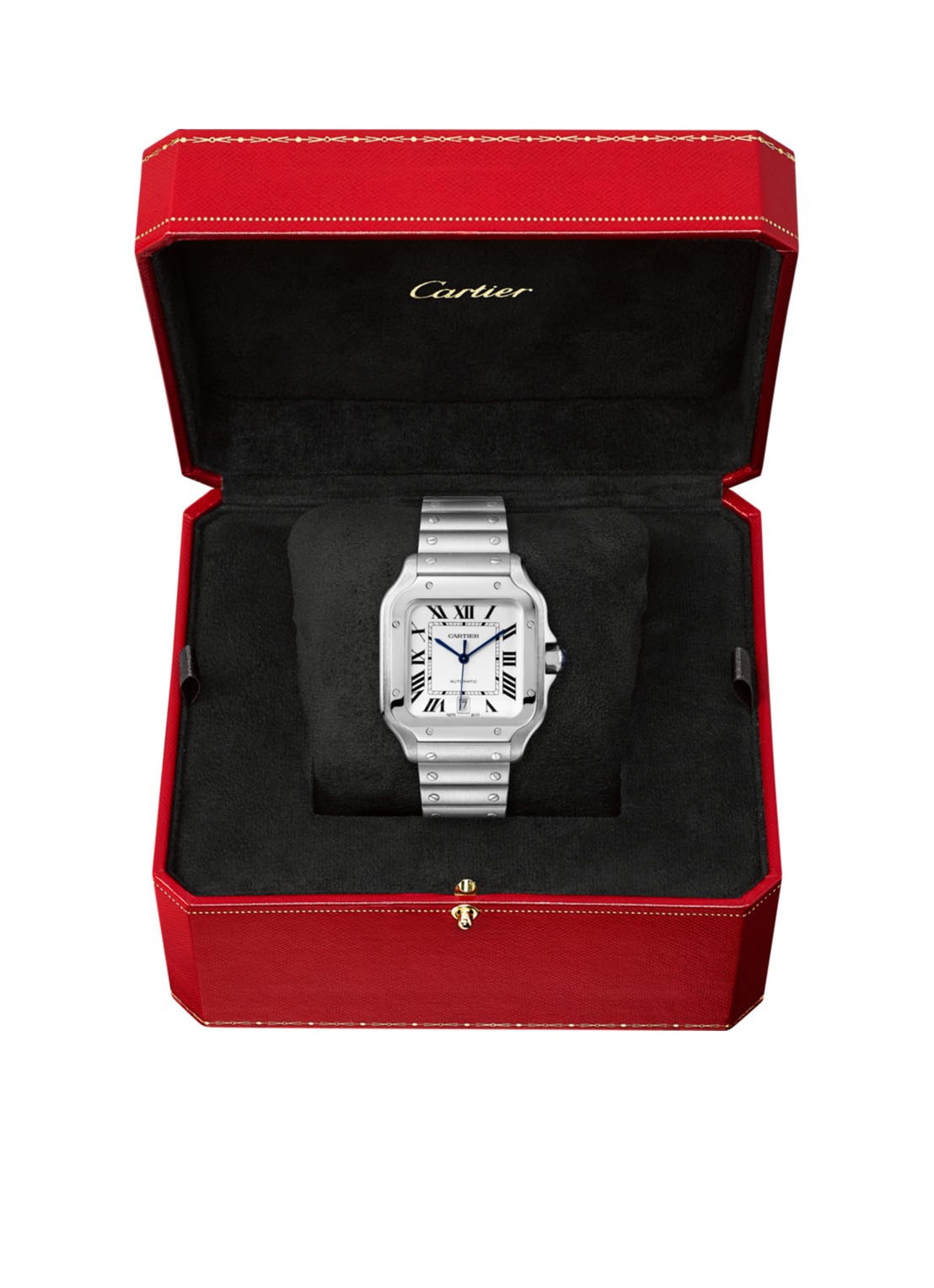 Cartier Santos de Cartier horloge CRWSSA0018  - detail 2 zilver