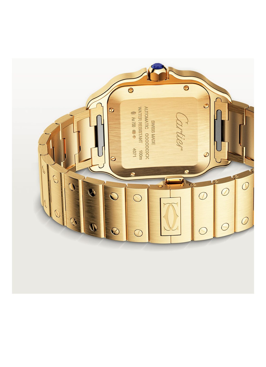 Cartier Santos de Cartier large horloge van 18 karaat geelgoud CRWGSA0042 - detail 4 geelgoud