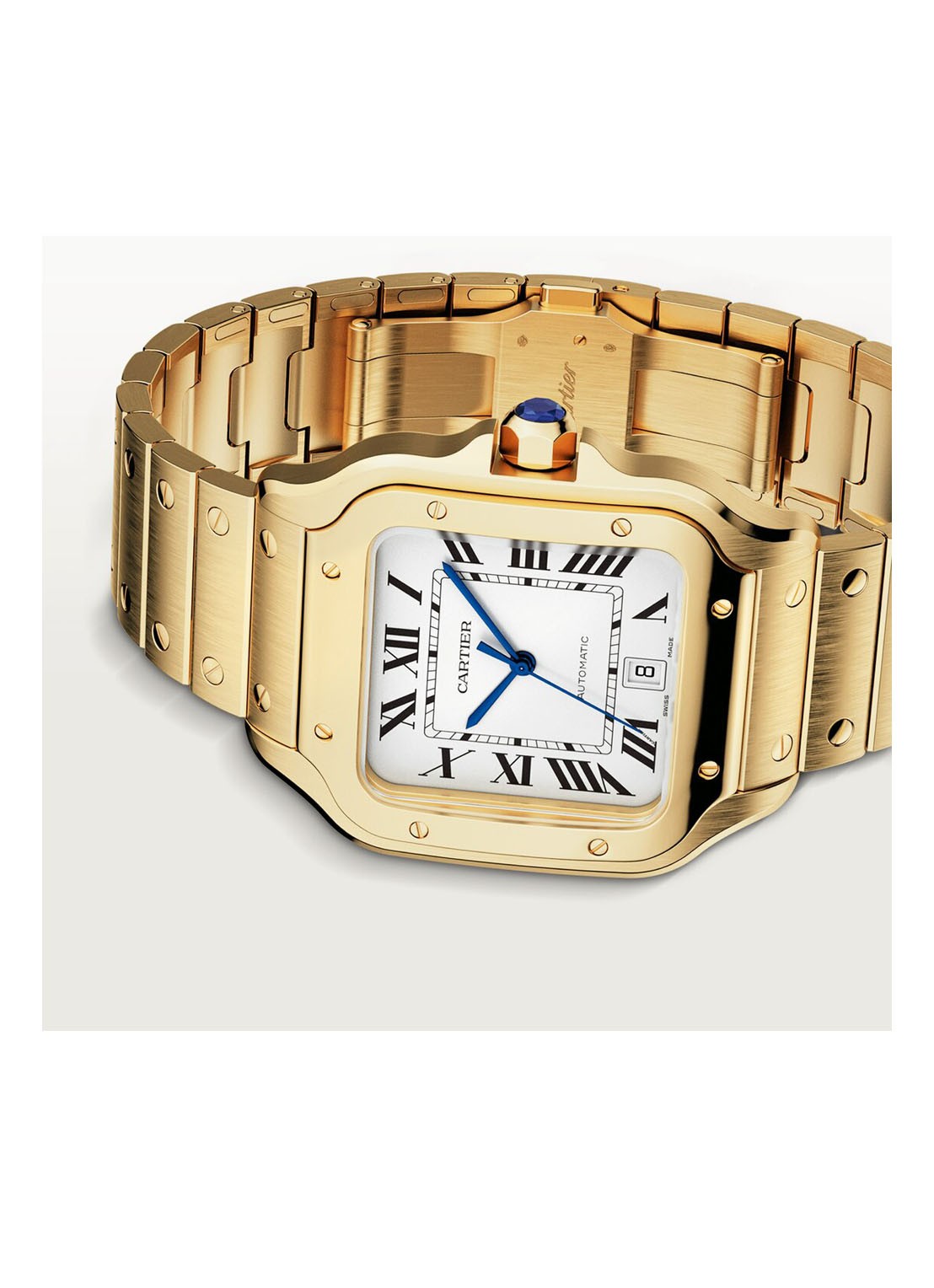 Cartier Santos de Cartier large horloge van 18 karaat geelgoud CRWGSA0042 - detail 7 geelgoud