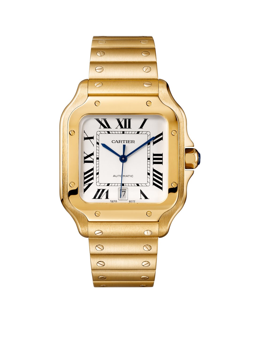 Cartier Santos de Cartier large horloge van 18 karaat geelgoud CRWGSA0042 - voorkant geelgoud