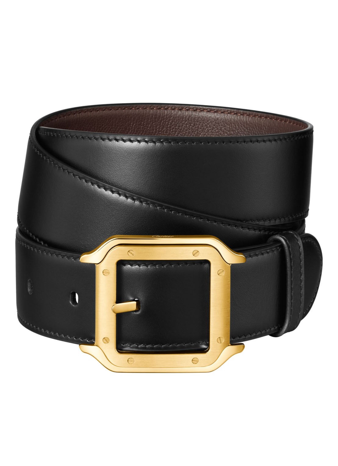 Cartier Santos de Cartier riem van leer CRL5000608 - voorkant 2 zwart