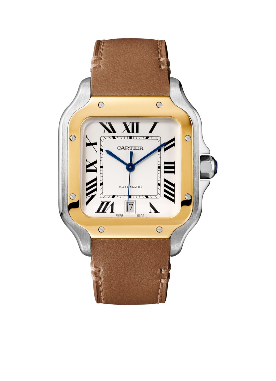 Cartier Santos de Cartier watch CRW2SA0009 - voorkant 2 zilver