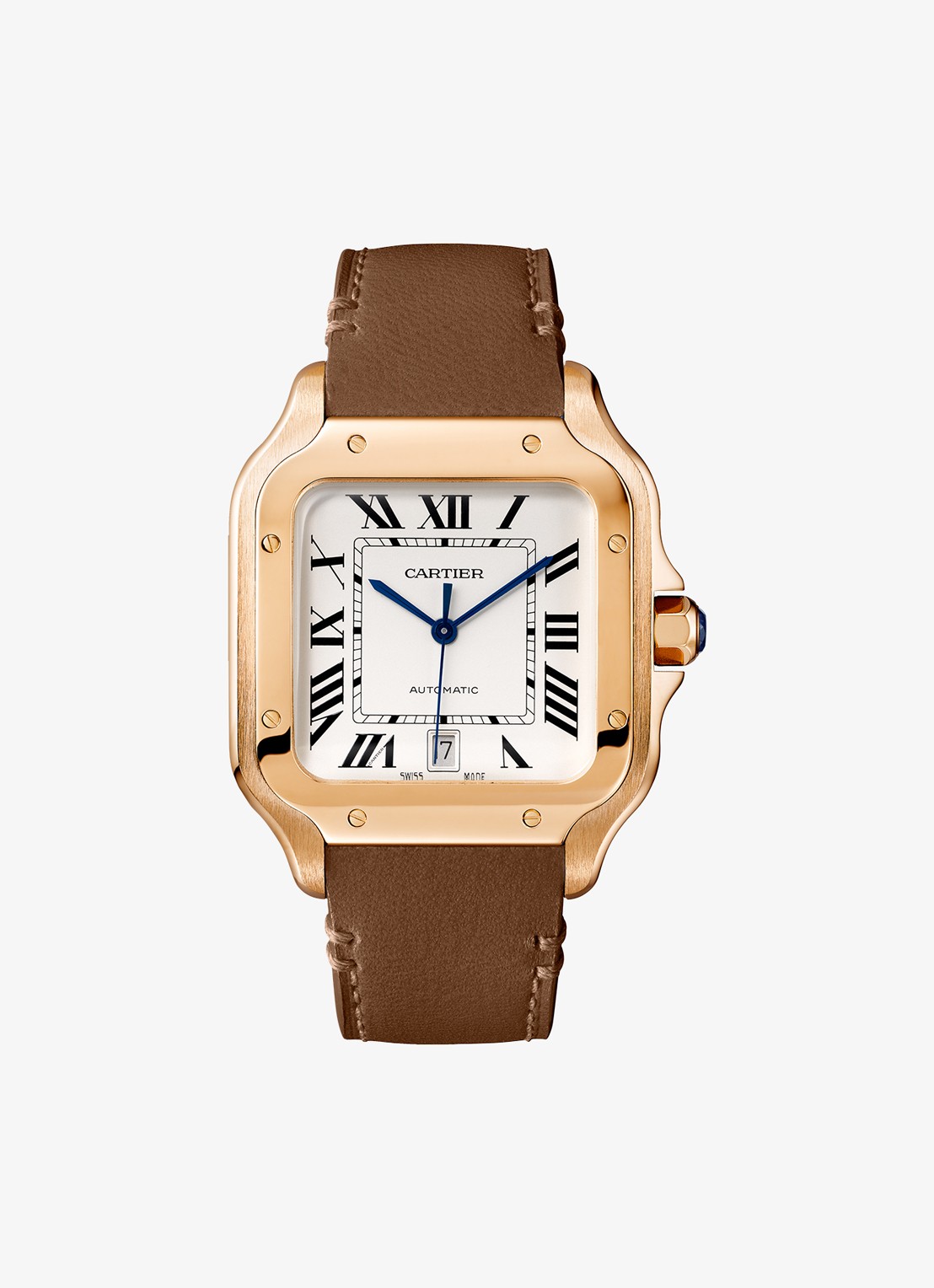 Cartier Santos de Cartier watch - voorkant 2 roségoud