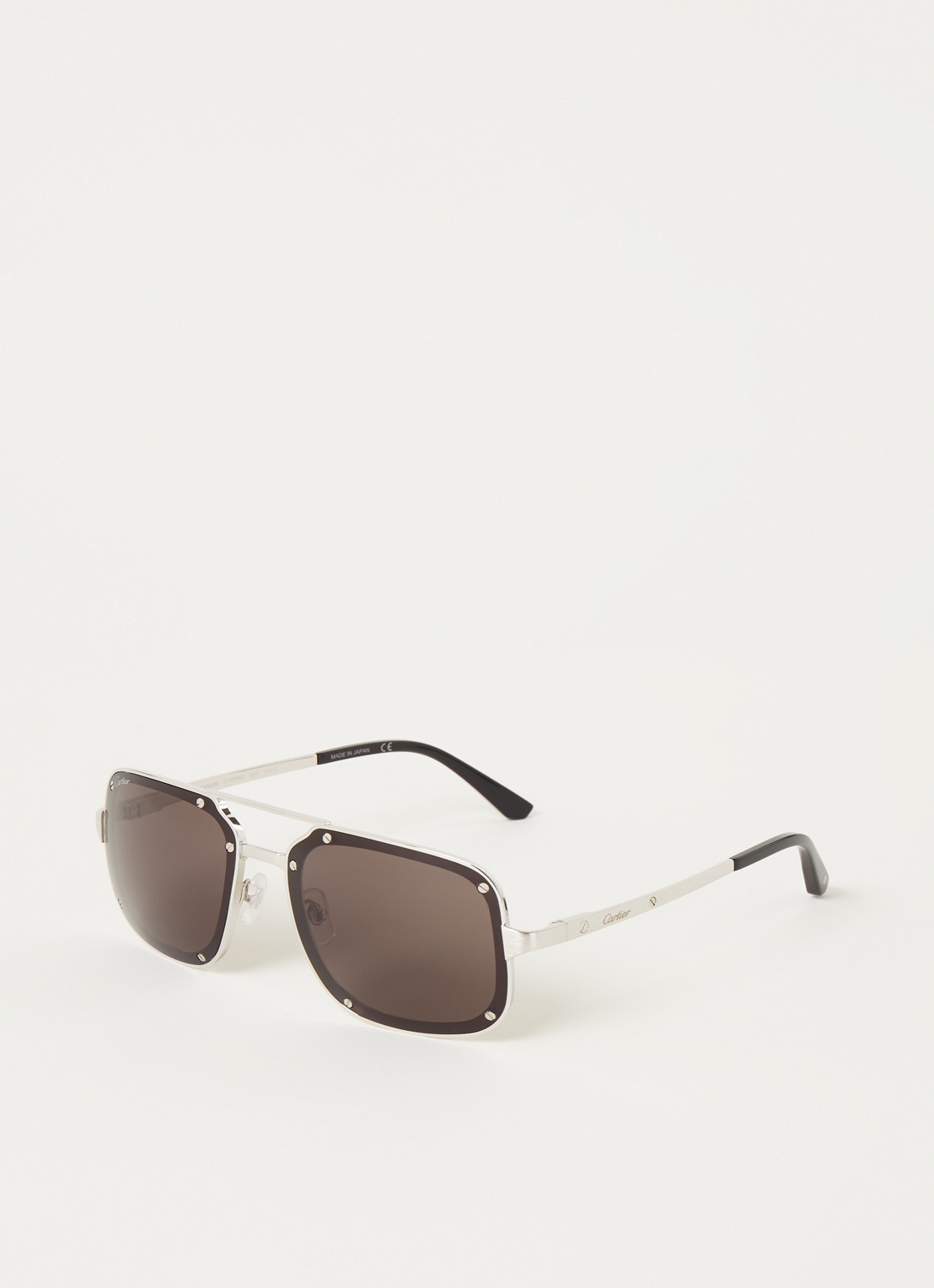 Cartier Santos De Cartier zonnebril CT0194S - voorkant 3 zilver