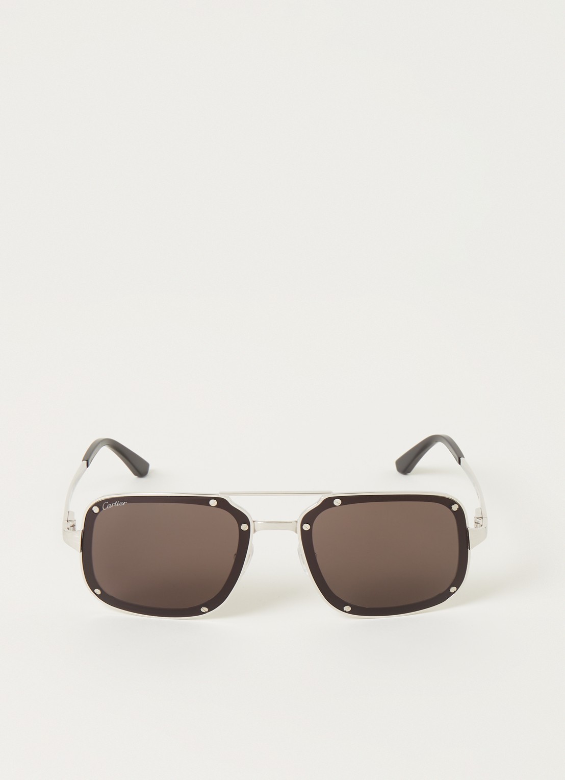 Cartier Santos De Cartier zonnebril CT0194S - voorkant 4 zilver