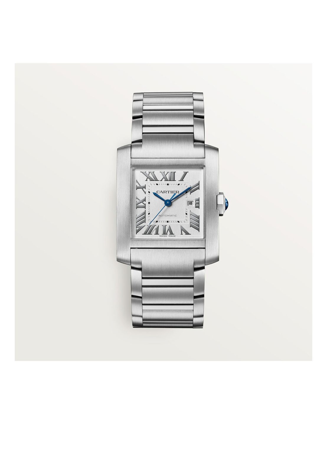 Cartier Tank Française horloge large CRWSTA0067 - detail 3 zilver