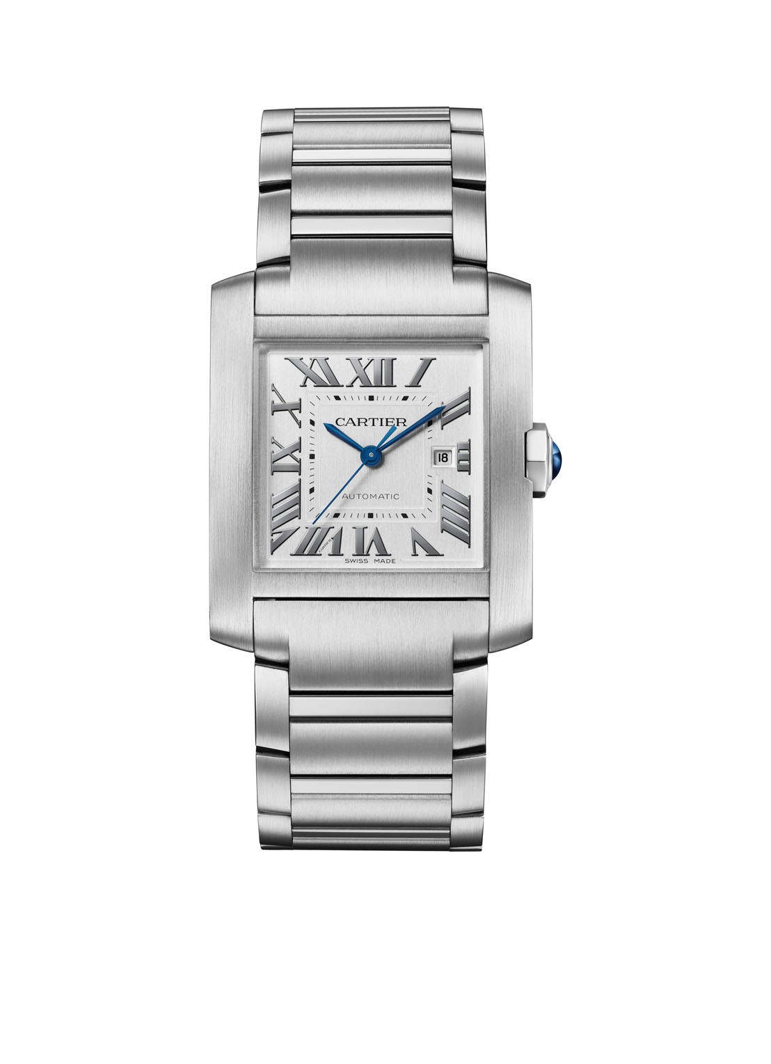 Cartier Tank Française horloge large CRWSTA0067 - voorkant zilver