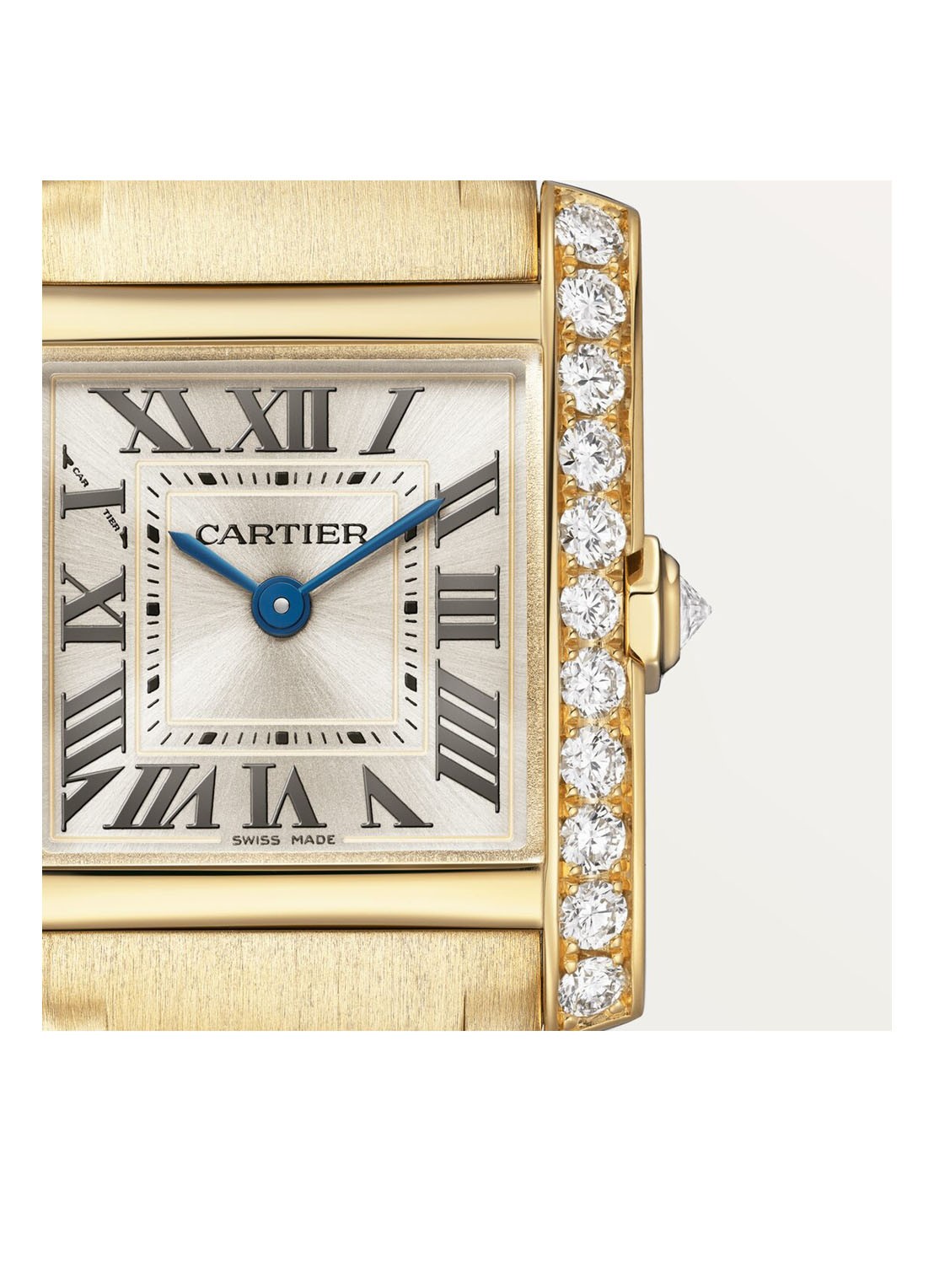 Cartier Tank Française horloge small met diamanten CRWJTA0039 - detail 2 geelgoud