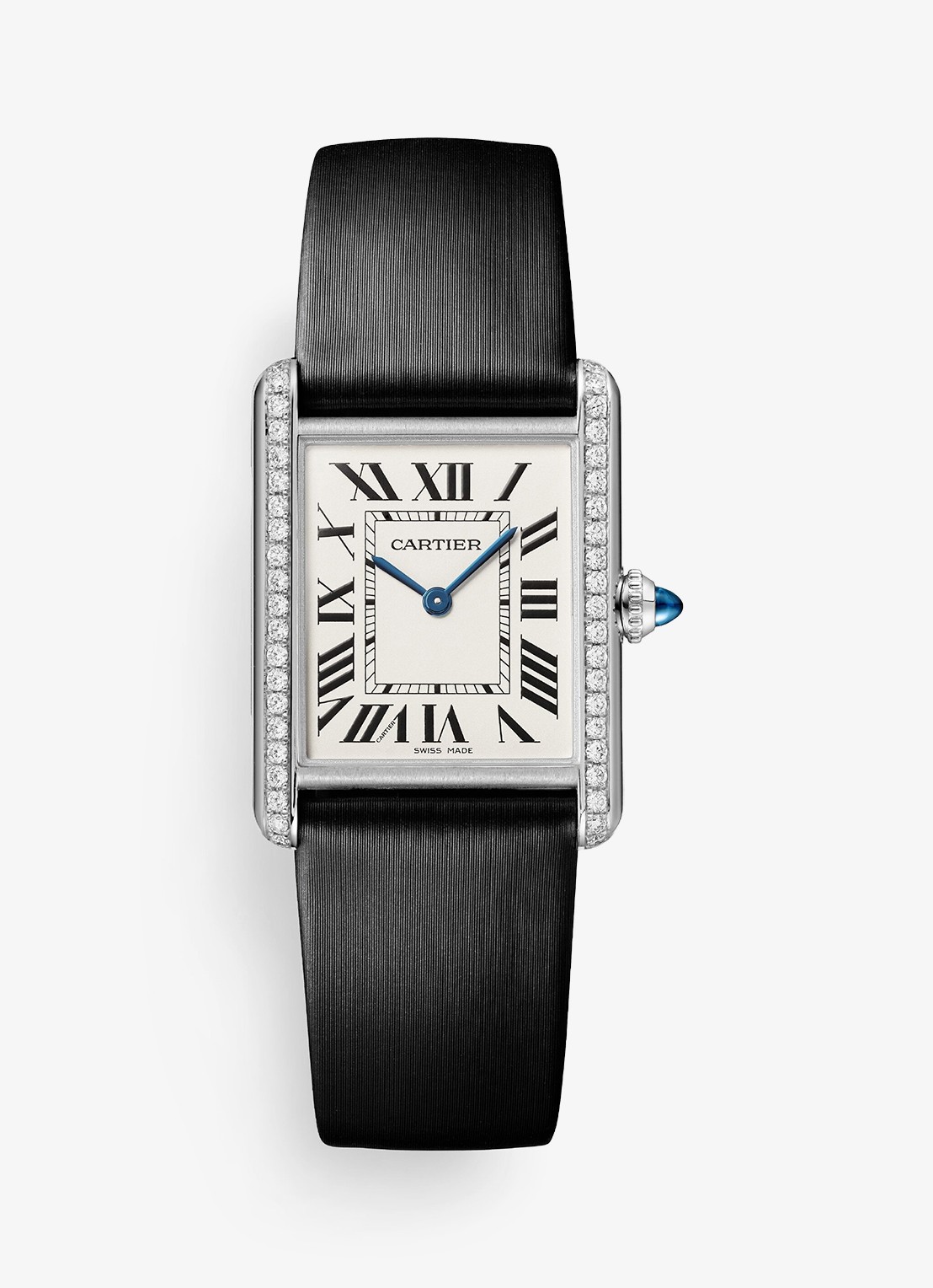 Cartier Tank Must de Cartier horloge CRW4TA0030 - voorkant zilver