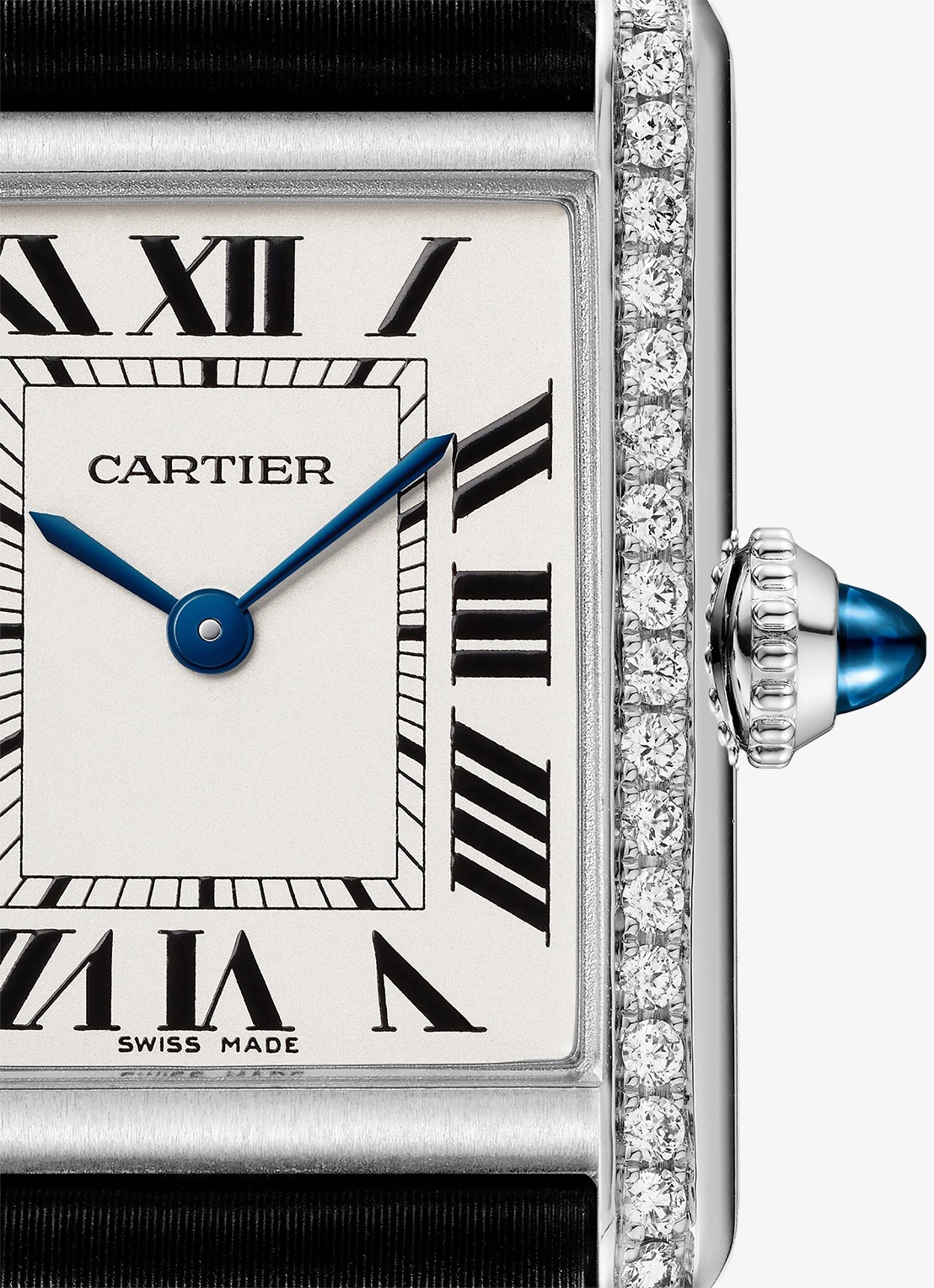 Cartier Tank Must de Cartier horloge, small model met 0.39 ct diamant CRW4TA0031 - detail 4 zilver