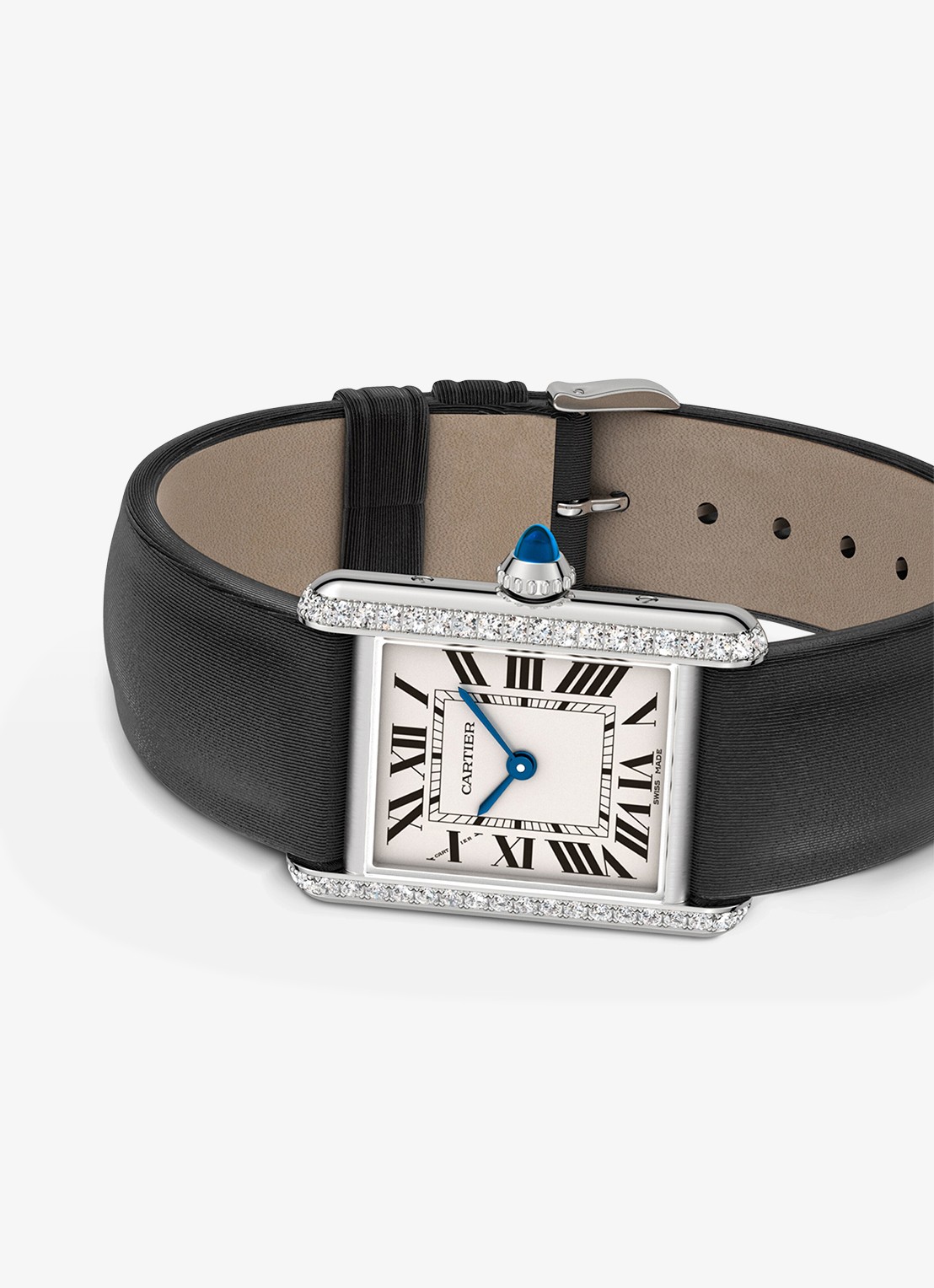 Cartier Tank Must de Cartier horloge, small model met 0.39 ct diamant CRW4TA0031 - detail 5 zilver