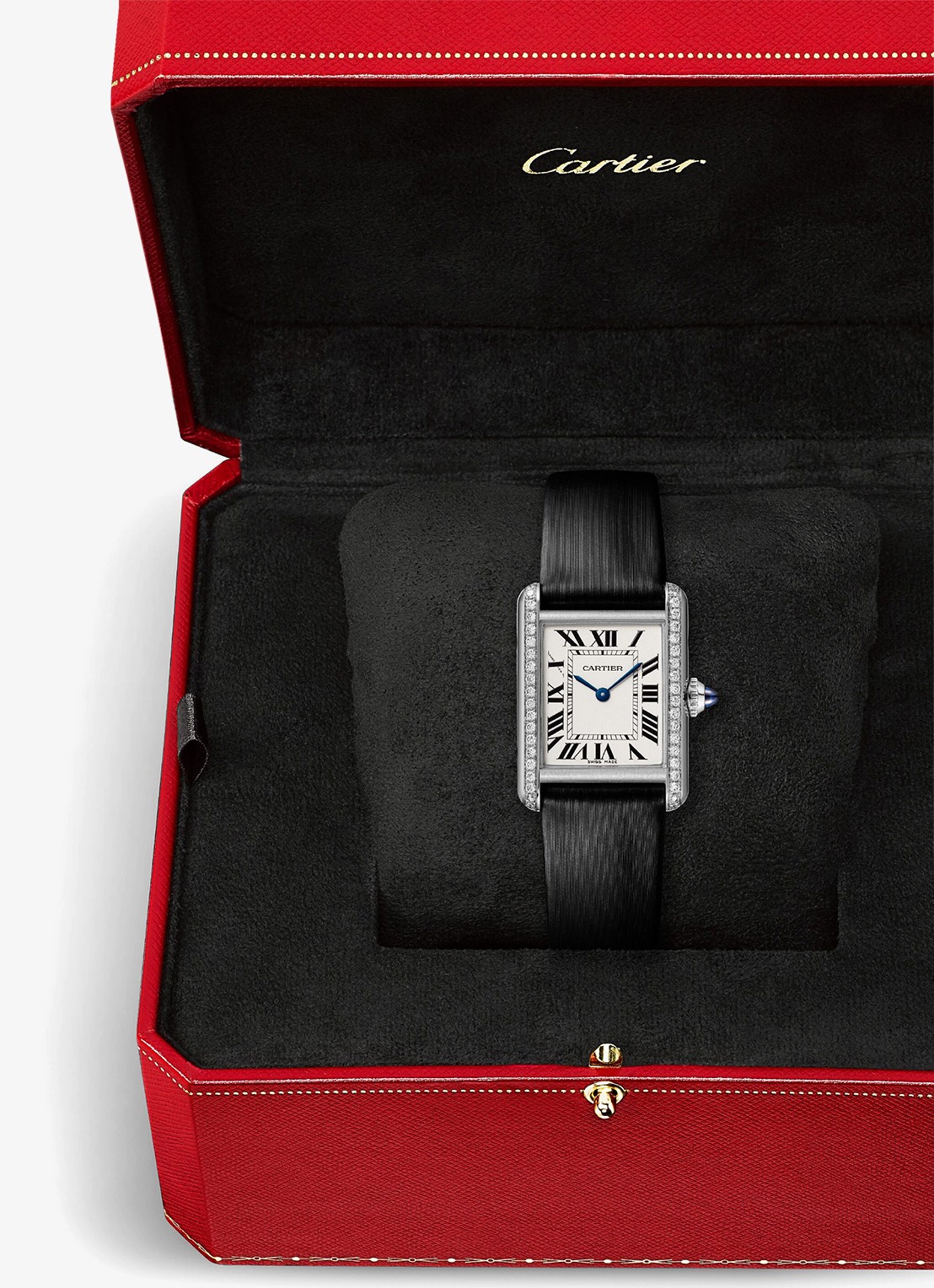 Cartier Tank Must de Cartier horloge, small model met 0.39 ct diamant CRW4TA0031 - detail 6 zilver