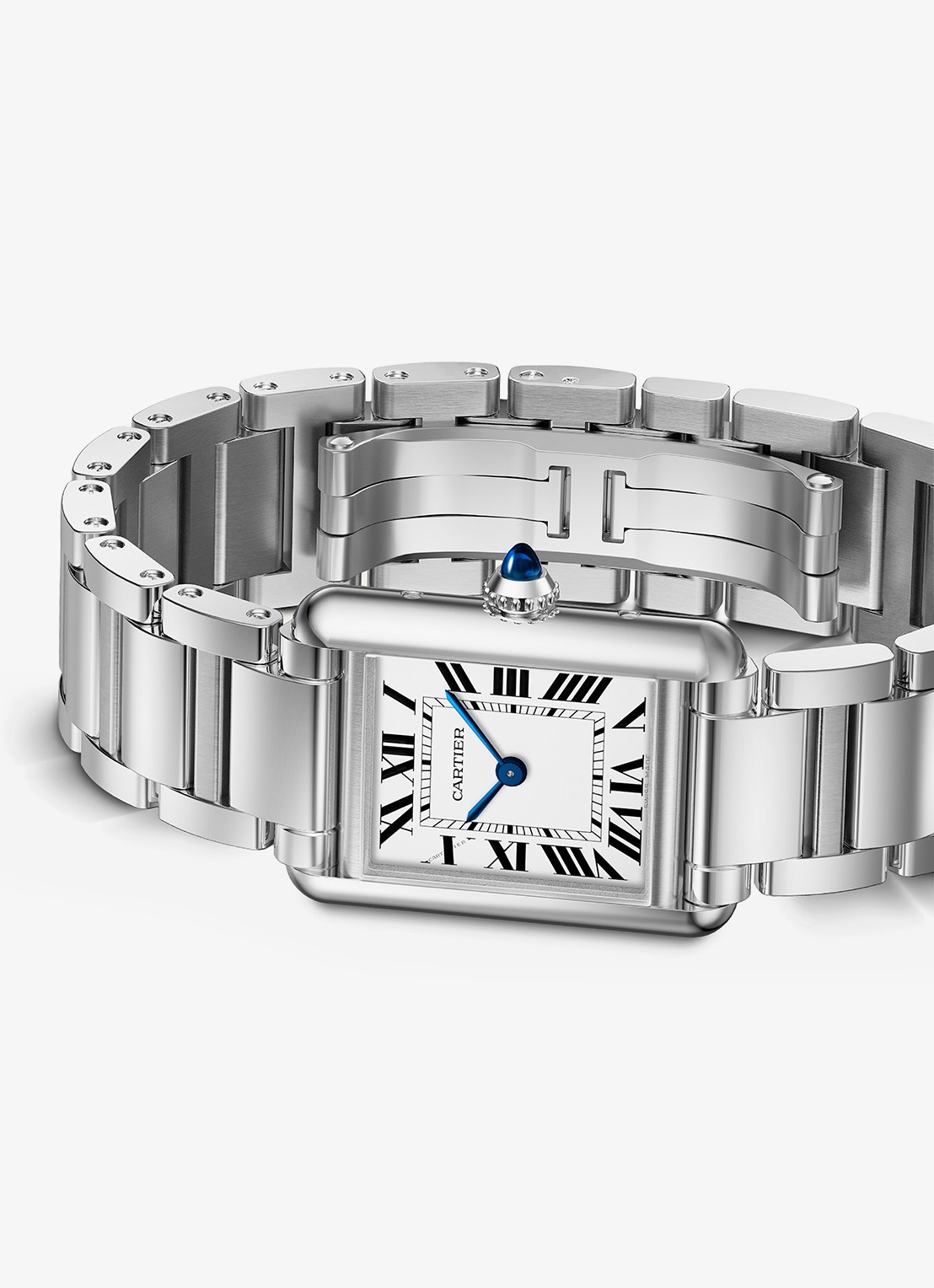 Cartier Tank must SolarBeat™ horloge CRWSTA0121 - detail 5 zilver