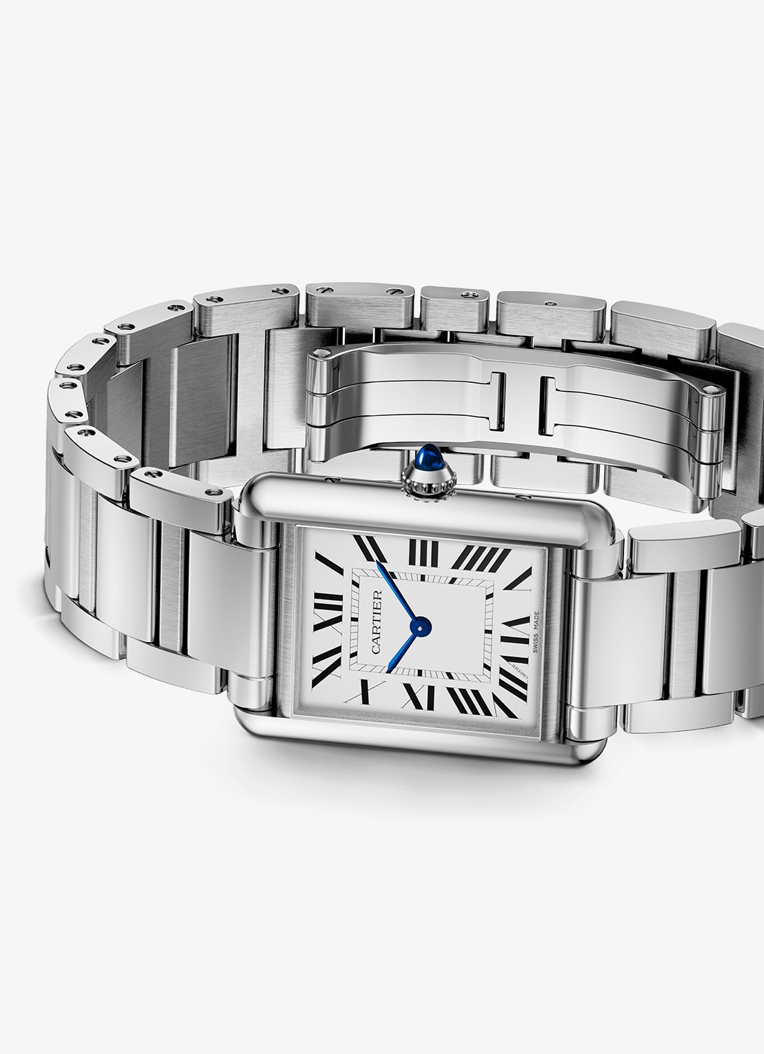 Cartier Tank must SolarBeat™ horloge CRWSTA0122 - detail 3 zilver
