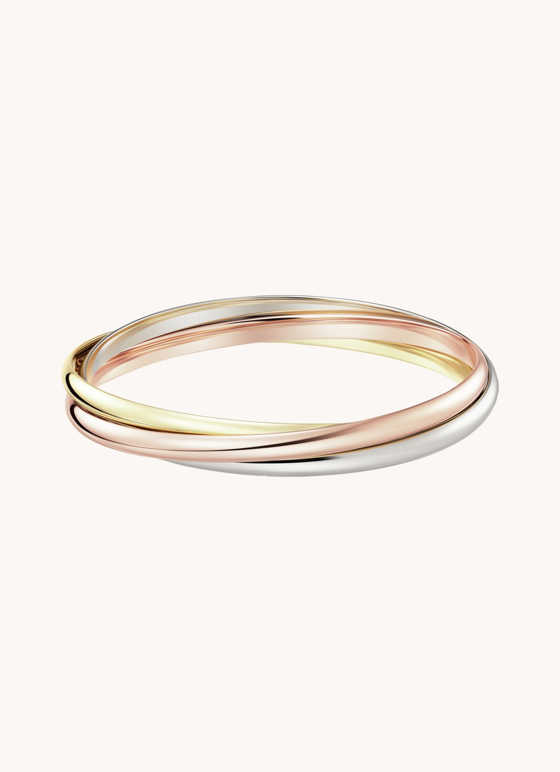Cartier Trinity armband classic van 18 karaat rosé-, geel-, en witgoud CRB6067800  - voorkant 6 multicolor