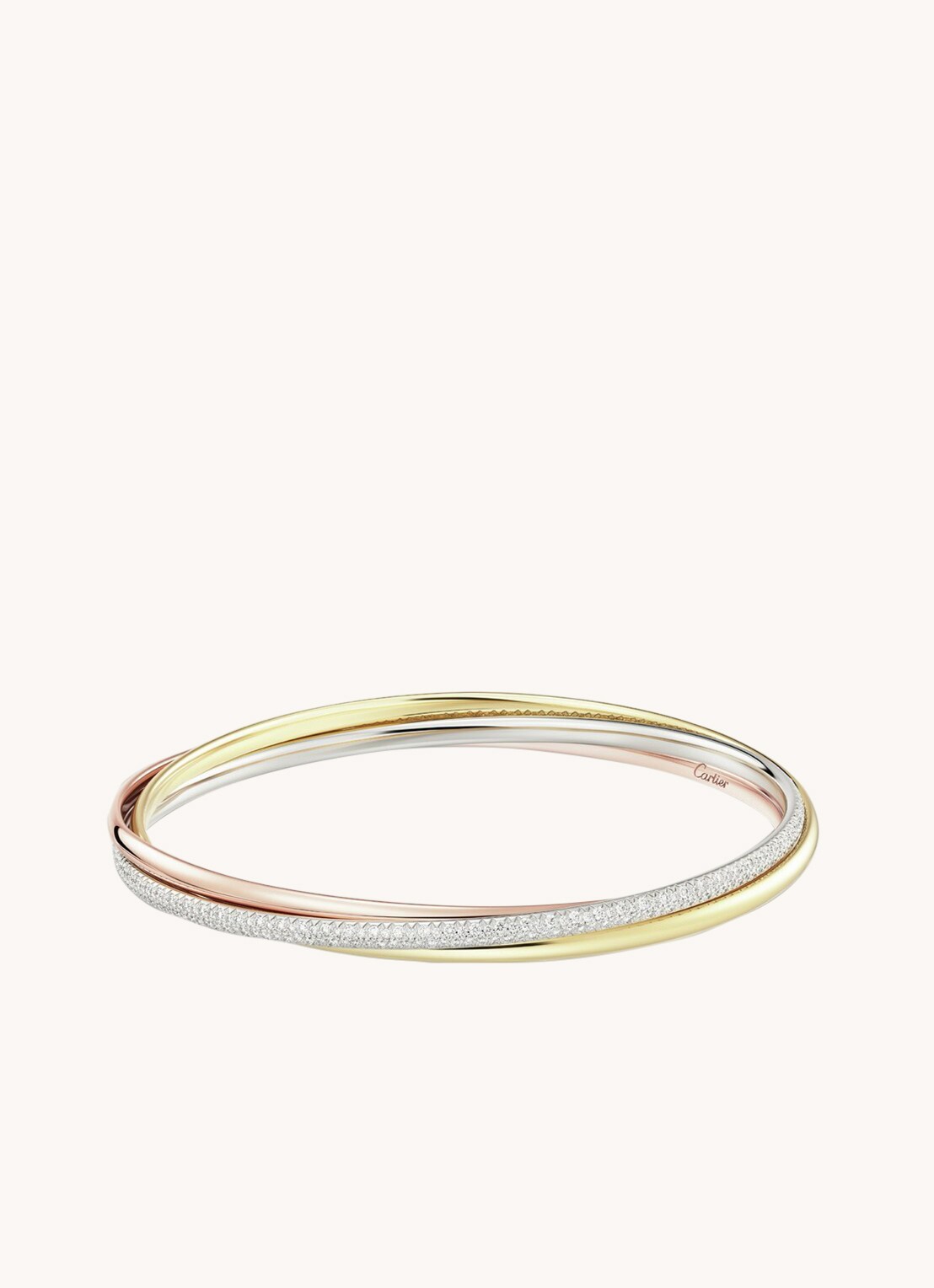 Cartier Trinity armband small van 18 karaat rosé-, geel-, en witgoud met diamant CRN6721300  - detail 5 multicolor