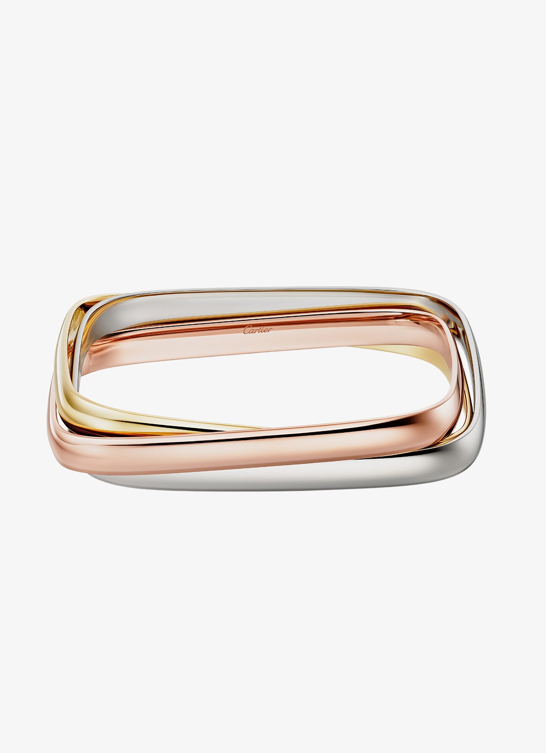Cartier Trinity armband van 18 karaat rosé-, wit-, en geelgoud CRB6078017 - voorkant 2 multicolor