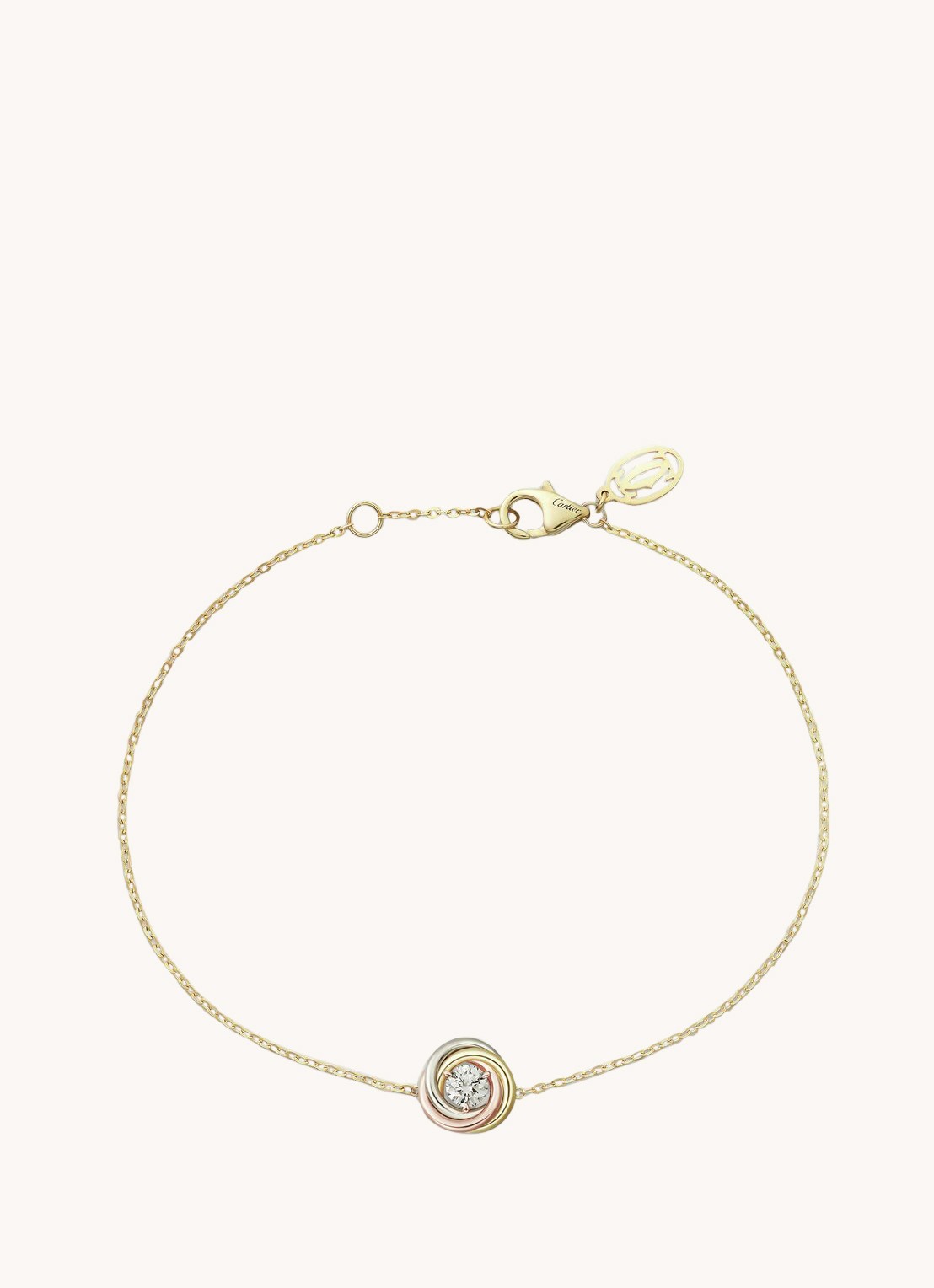 Cartier Trinity armband van 18 karaat wit-, geel-, en roségoud met diamant CRB6068000 - detail 3 multicolor