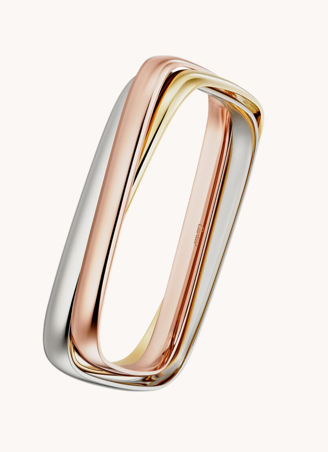 Cartier Trinity de Cartier bangle van 18 karaat rosé,- geel,- en witgoud CRB6078018 - detail 3 goud