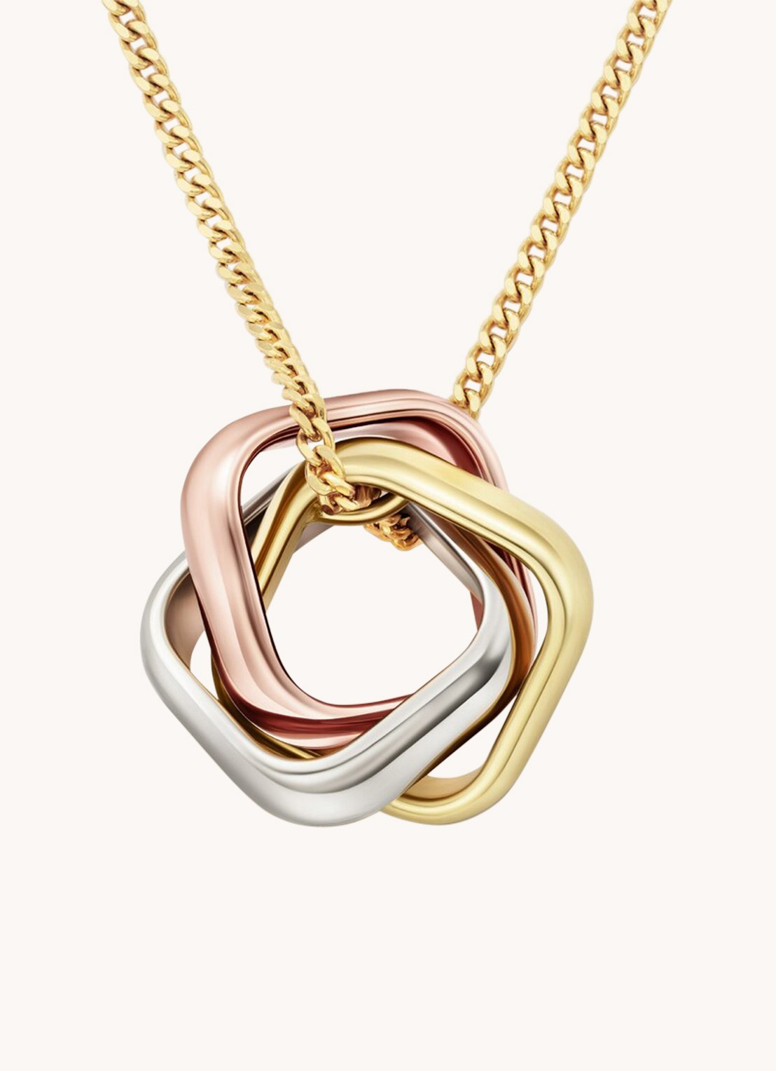 Cartier Trinity de Cartier ketting van 18 karaat rosé-, geel-, en witgoud CRB7224955 - detail 3 goud