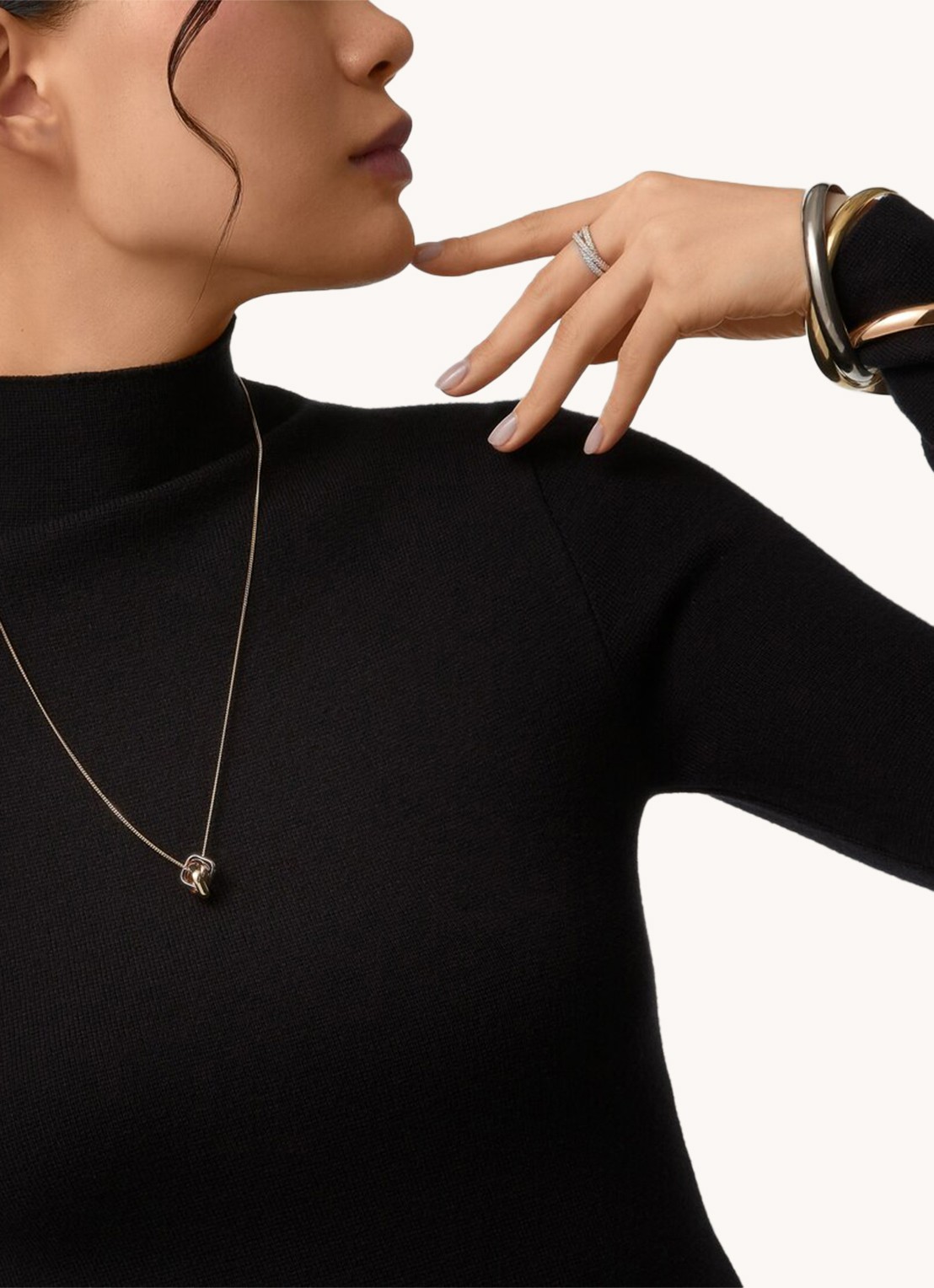 Cartier Trinity de Cartier ketting van 18 karaat rosé-, geel-, en witgoud CRB7224955 - detail 4 goud