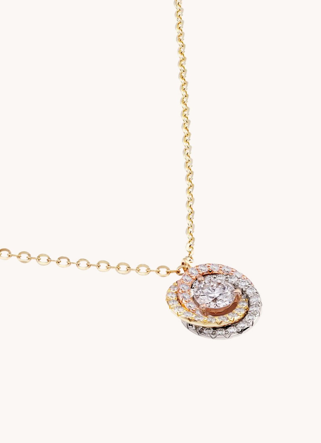 Cartier Trinity de Cartier ketting van 18 karaat rosé-, geel-, en witgoud met diamanten CRB7224844 - detail 3 goud