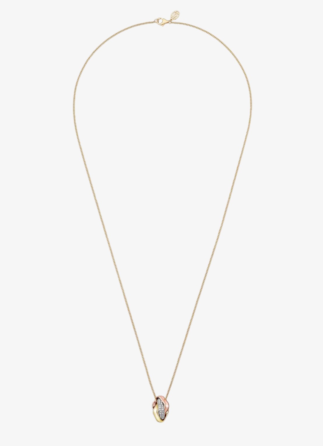 Cartier Trinity de Cartier ketting van 18 karaat rosé-, wit-, en geelgoud met 54 diamanten CRN7424481 - voorkant multicolor