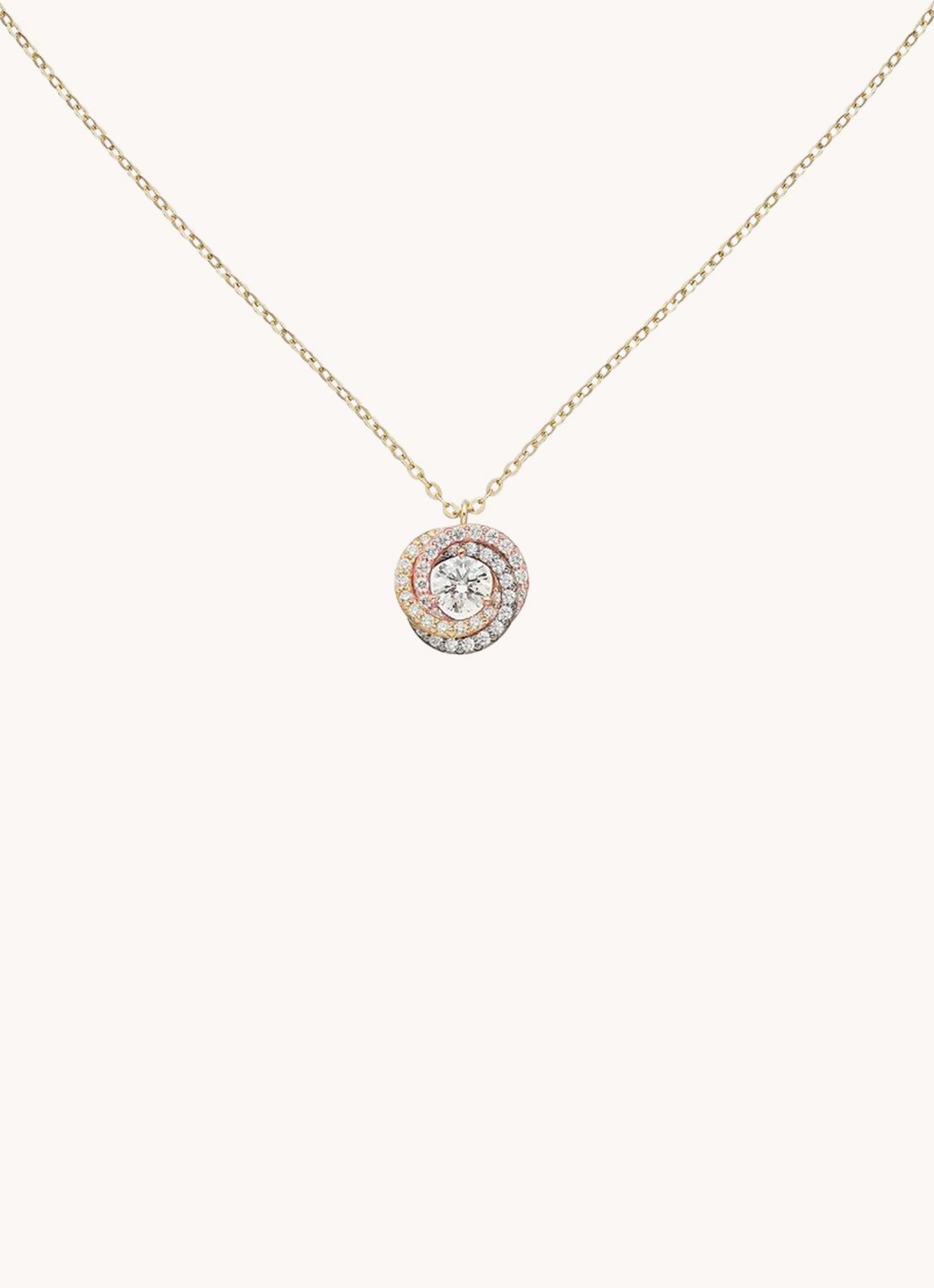 Cartier Trinity de Cartier ketting van 18 karaat rosé-, wit,- en geelgoud met diamanten CRB7224807 - detail 2 goud