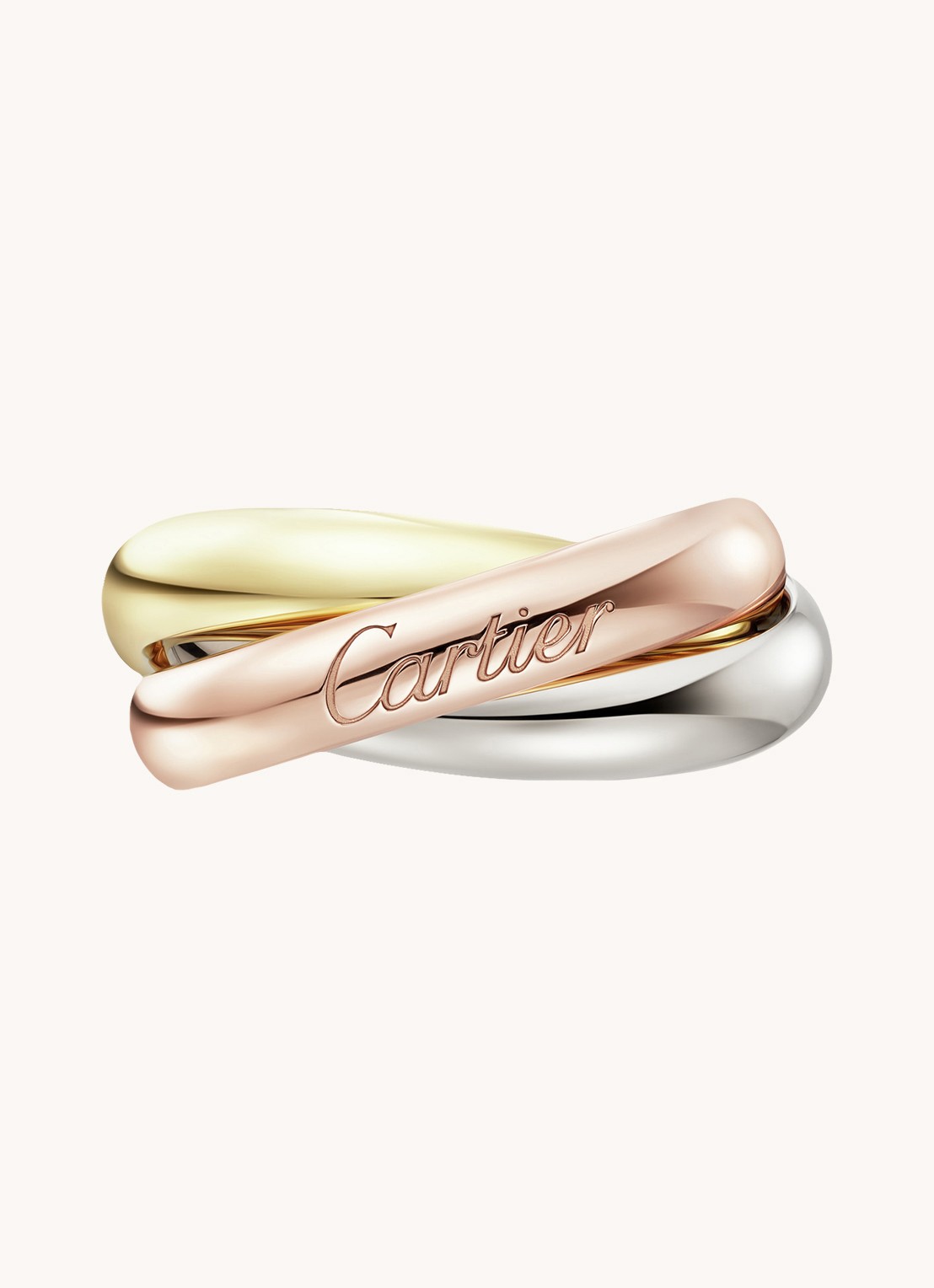 Cartier Trinity ring large van 18 karaat wit-, geel- en roségoud CRB4236100  - detail 3 multicolor