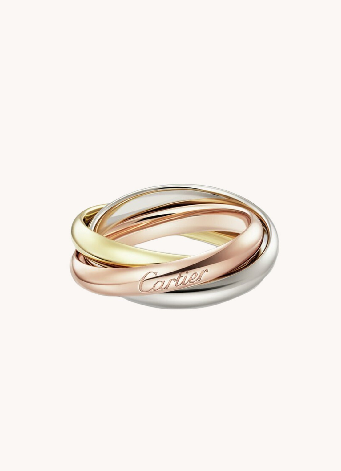 Cartier Trinity ring medium van 18 karaat rosé-, wit-, en geelgoud CRB4234200  - detail 2 multicolor