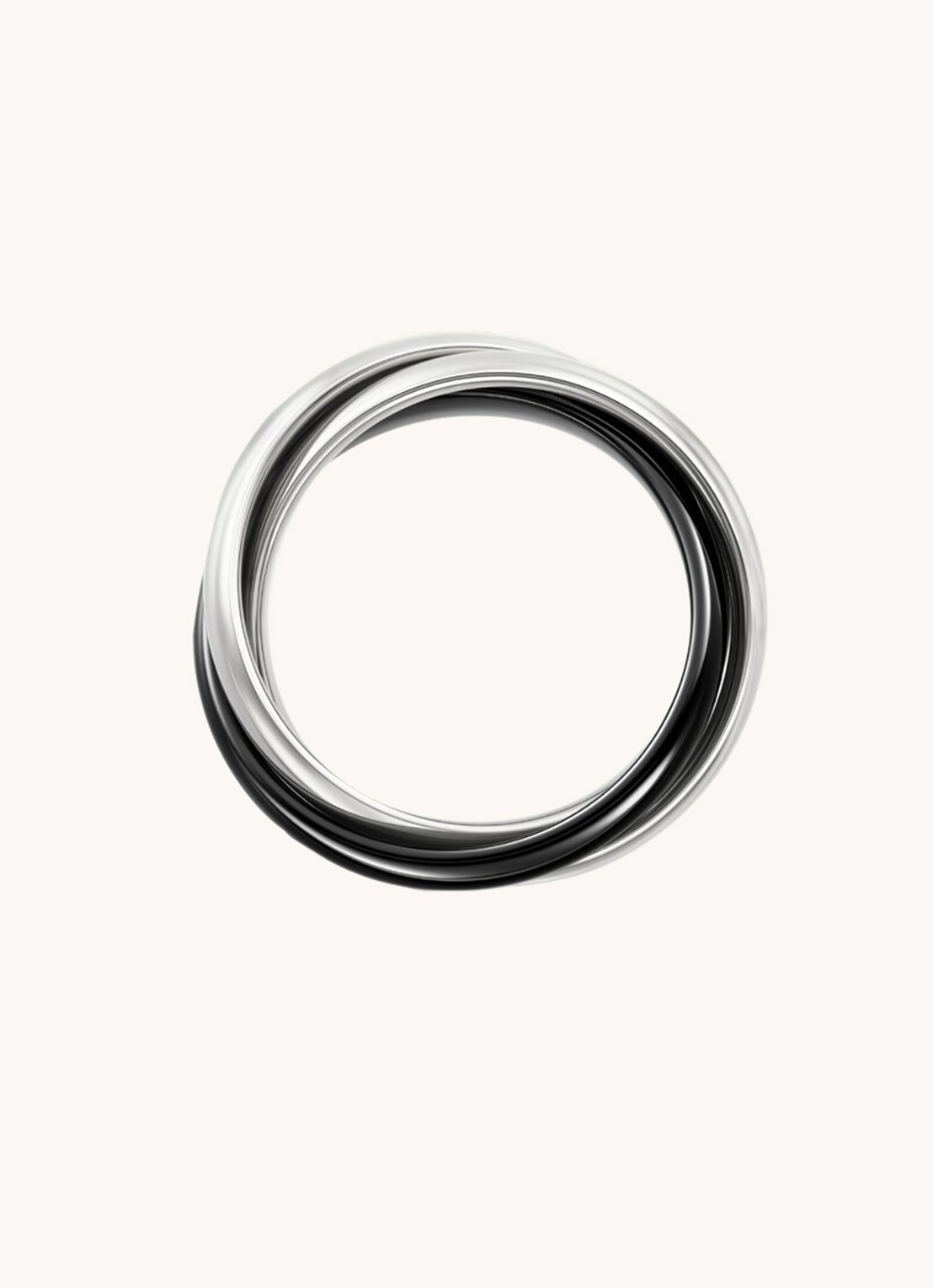 Cartier Trinity ring medium van 18 karaat witgoud CRB4234100  - detail 6 witgoud