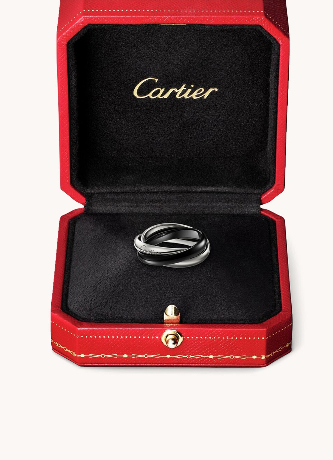 Cartier Trinity ring medium van 18 karaat witgoud CRB4234100  - detail 7 witgoud