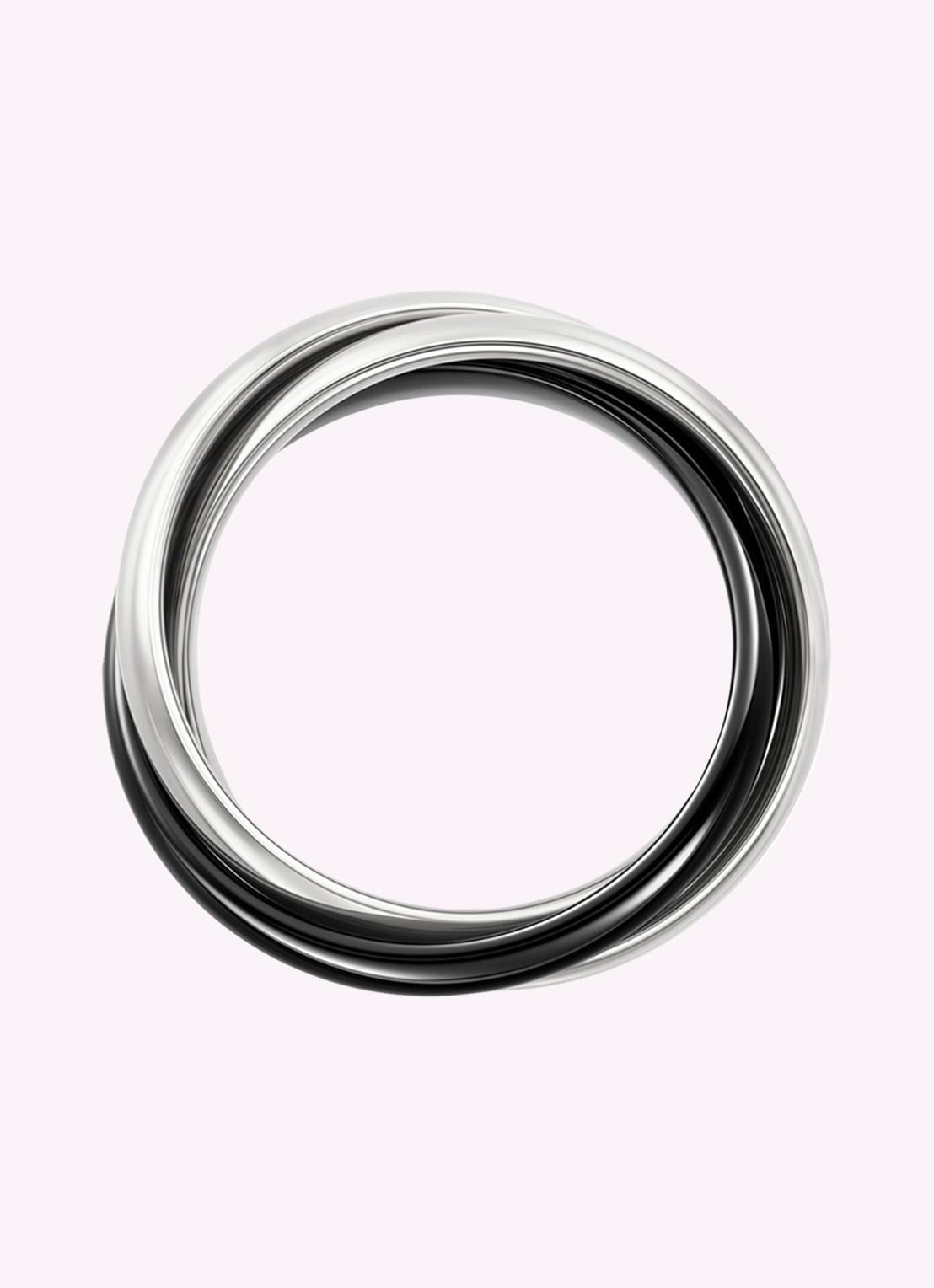 Cartier Trinity ring medium van 18 karaat witgoud CRB4234100  - voorkant 2 witgoud