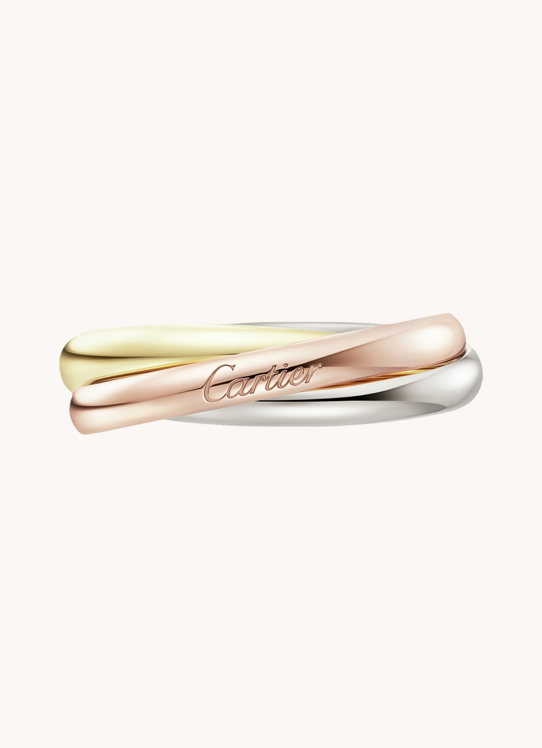 Cartier Trinity ring small van 18 karaat rosé-, wit-, en geelgoud    - detail 3 multicolor