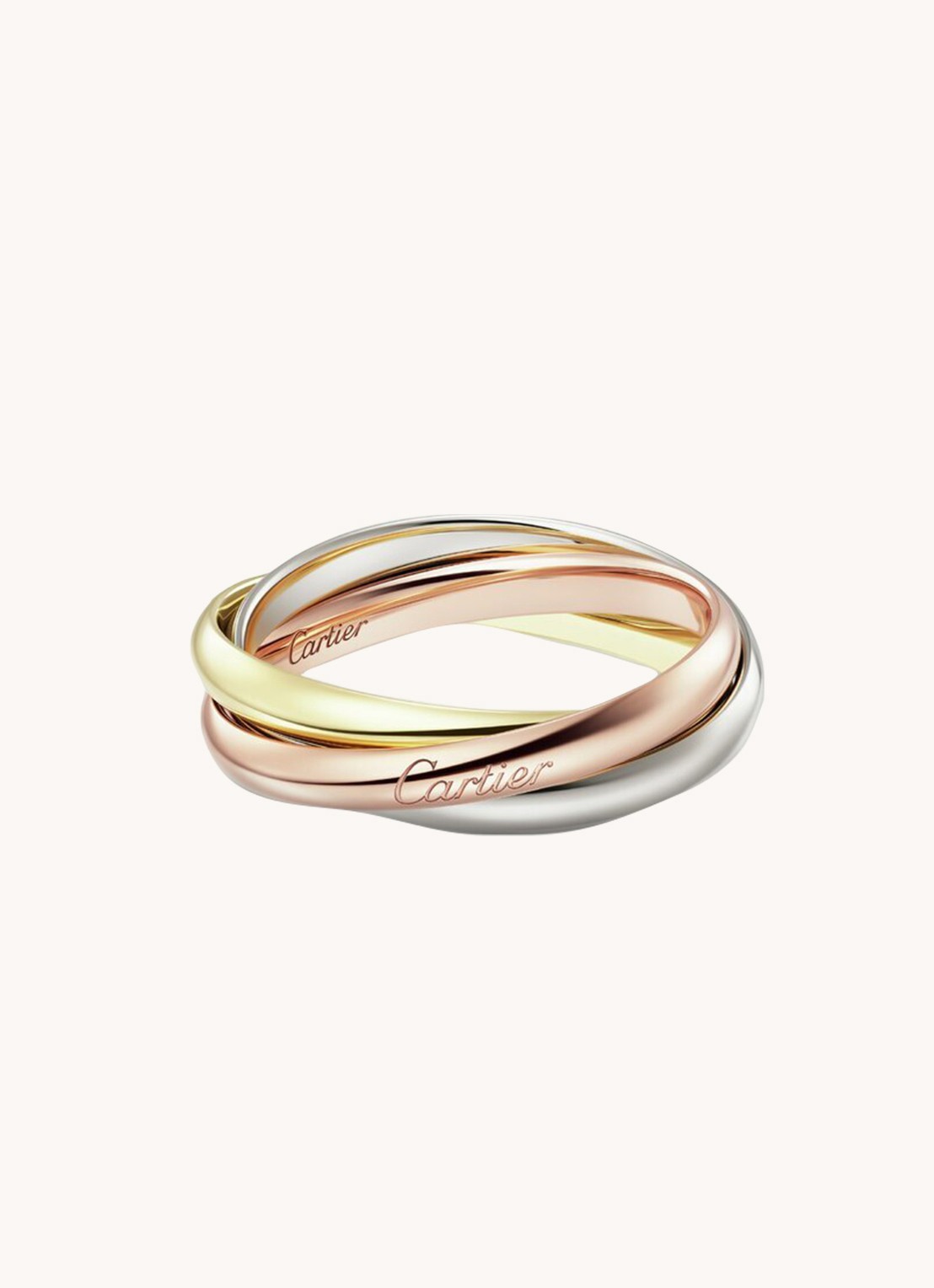 Cartier Trinity ring small van 18 karaat rosé-, wit-, en geelgoud    - detail 4 multicolor