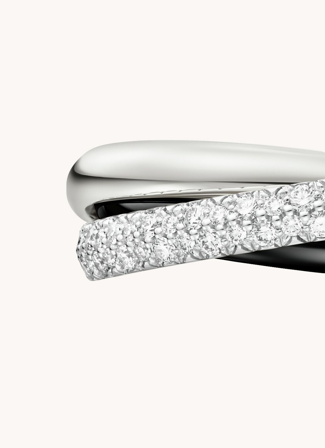 Cartier Trinity ring small van 18 karaat witgoud met diamant CRB4235400 - detail 5 witgoud
